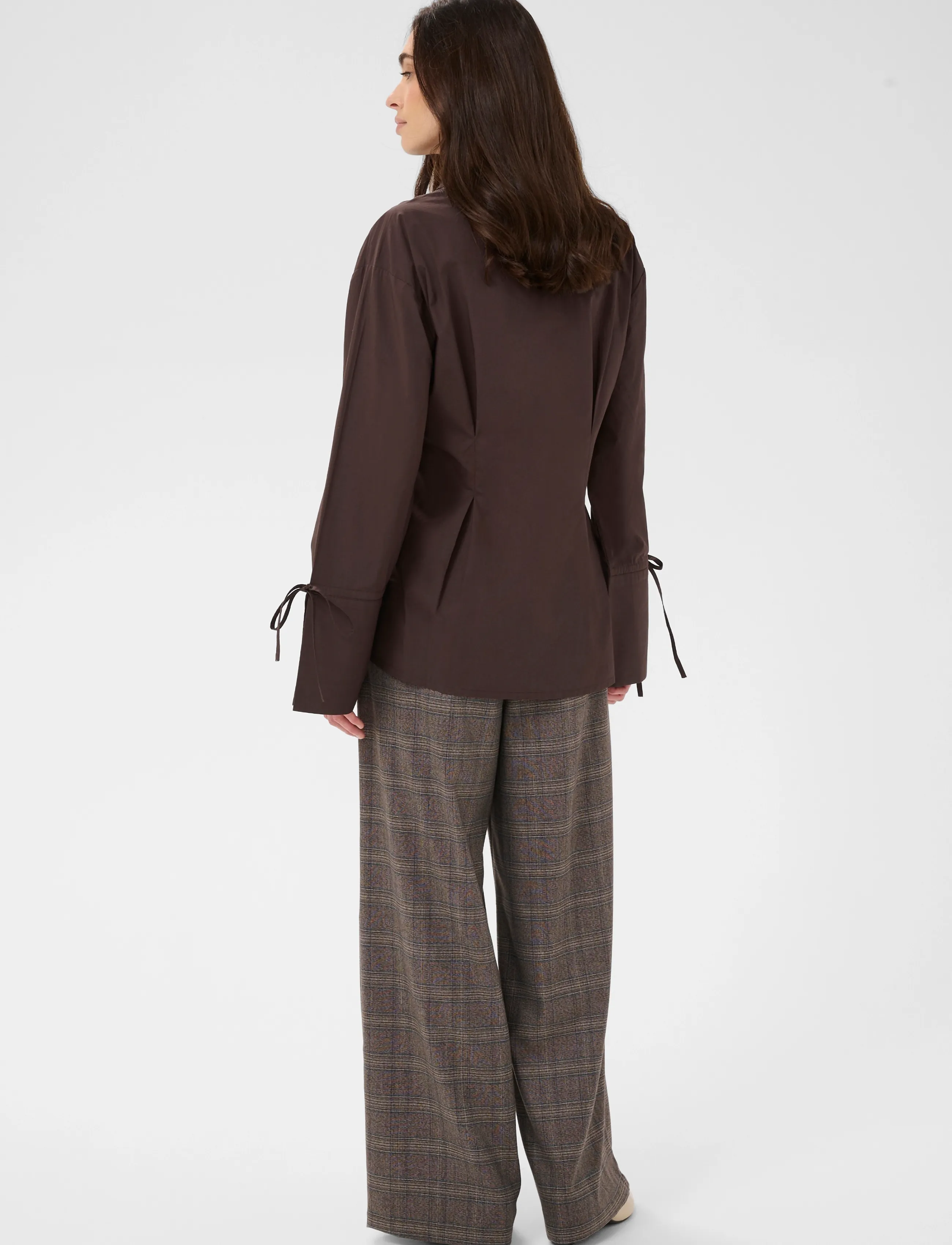 Culture - CUallison Olena Fitted Shirt - long-sleeved shirts - coffee bean - 4