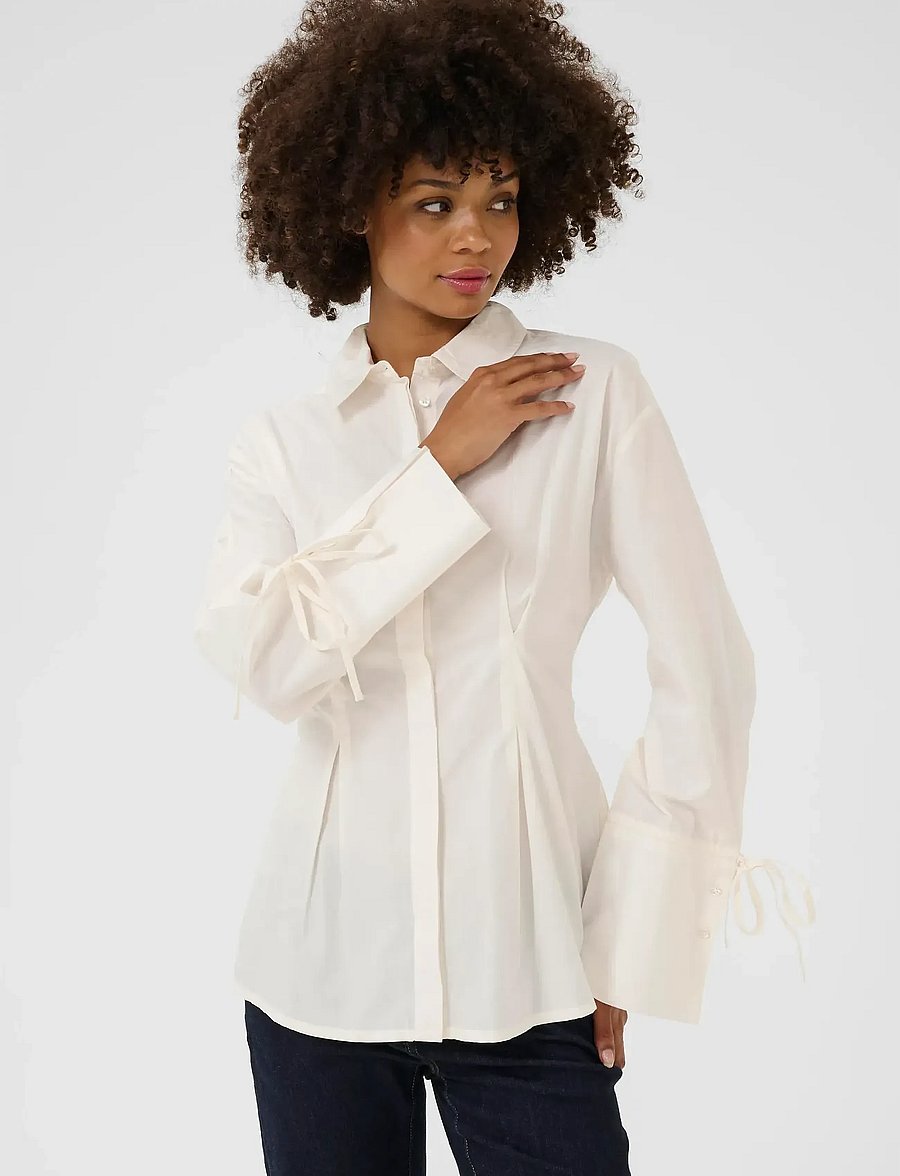 Culture - CUallison Olena Fitted Shirt - spring gardenia - 0
