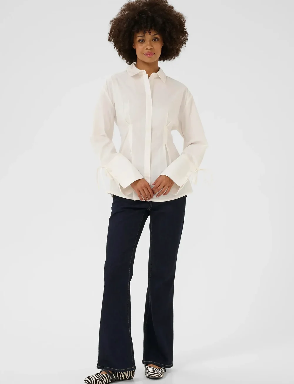 Culture - CUallison Olena Fitted Shirt - pitkähihaiset kauluspaidat - spring gardenia - 4