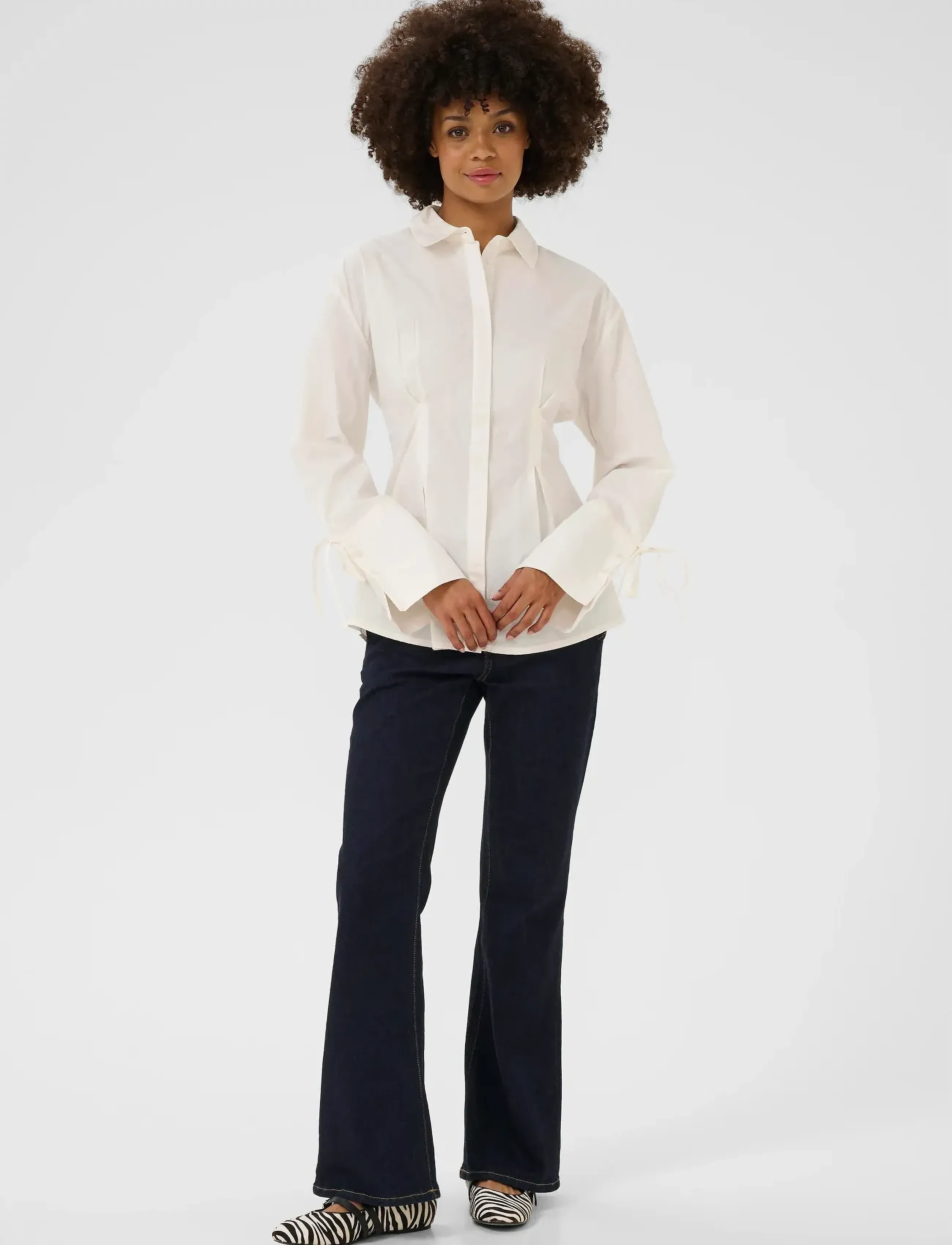 Culture - CUallison Olena Fitted Shirt - spring gardenia - 4