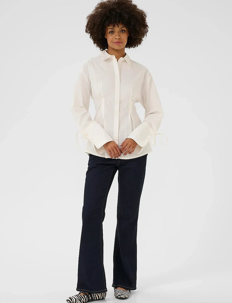 Culture - CUallison Olena Fitted Shirt - spring gardenia - 4