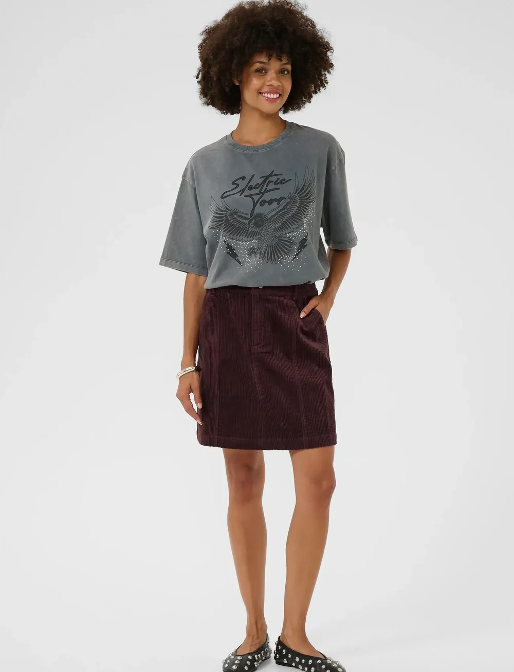 Culture - CUbaela Klay Skirt - short skirts - bitter chocolate - 3