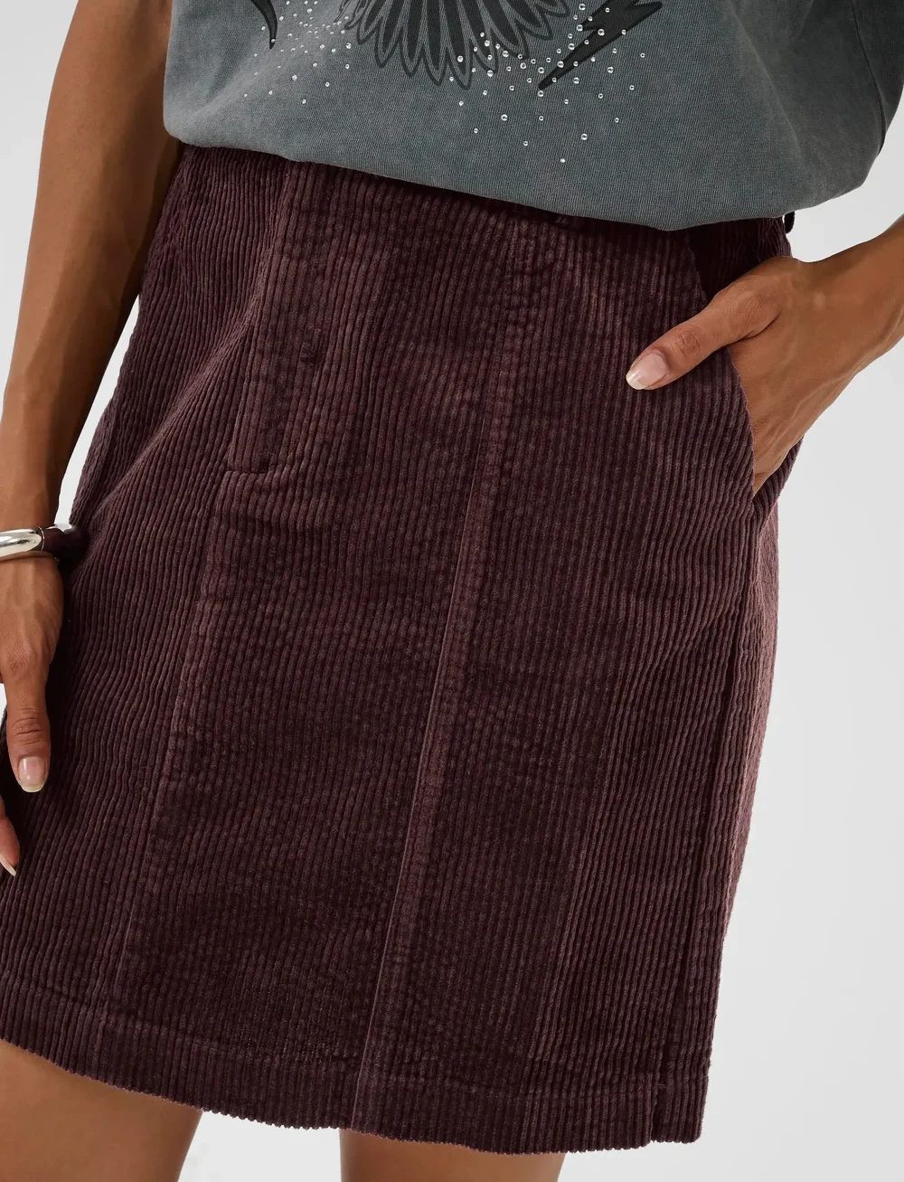 Culture - CUbaela Klay Skirt - short skirts - bitter chocolate - 5