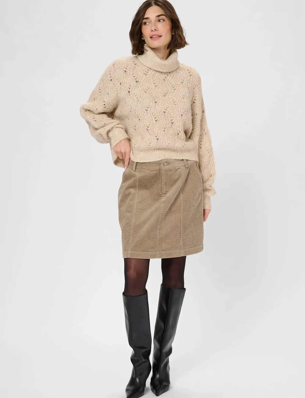 Culture - CUbaela Klay Skirt - korte nederdele - timber wolf - 3