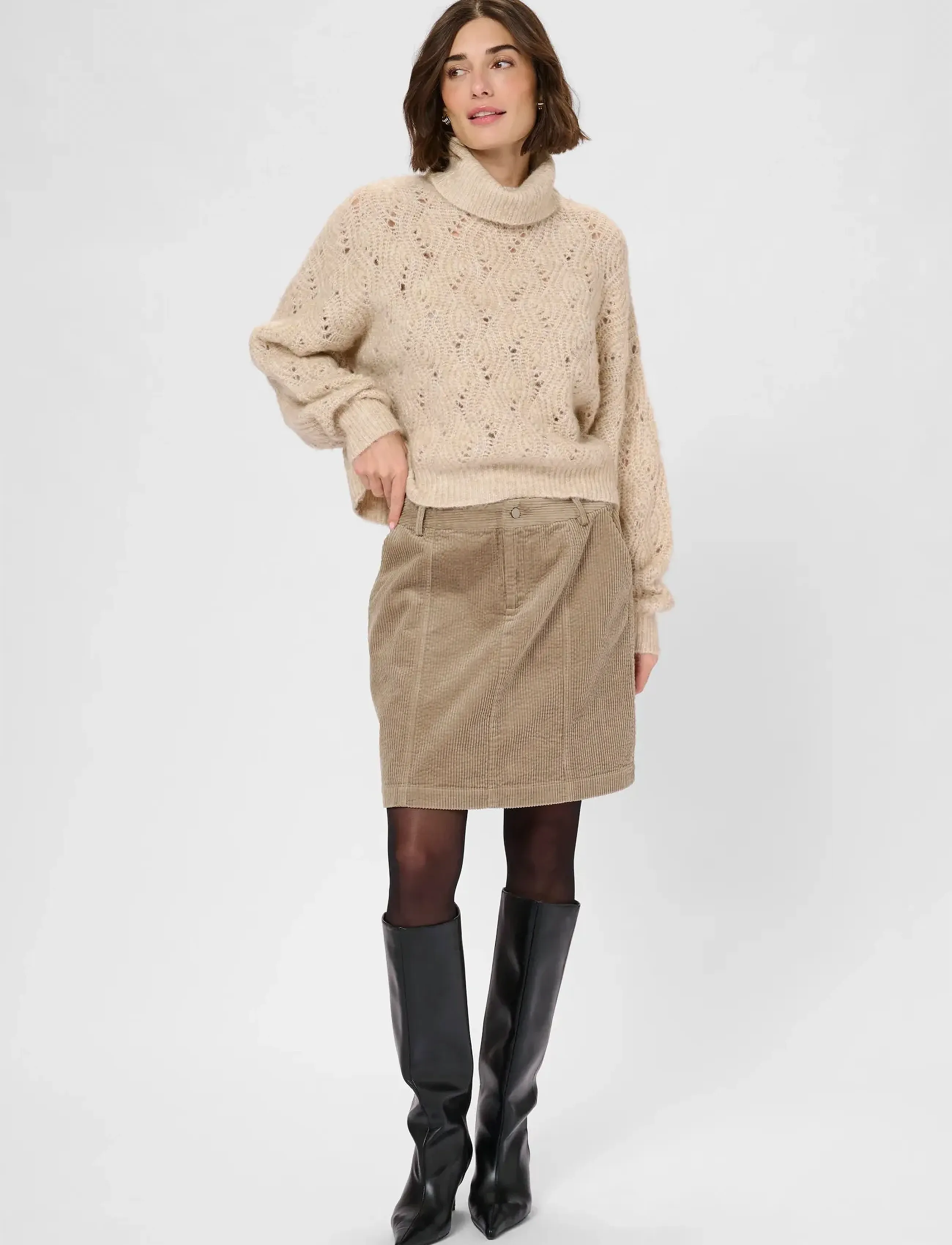 Culture - CUbaela Klay Skirt - kurze röcke - timber wolf - 3