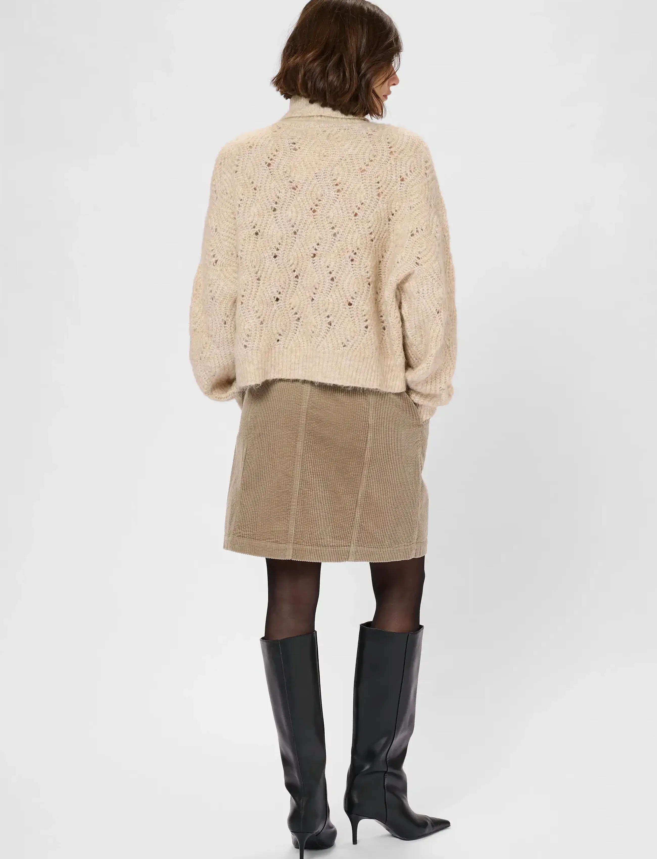 Culture - CUbaela Klay Skirt - kurze röcke - timber wolf - 4