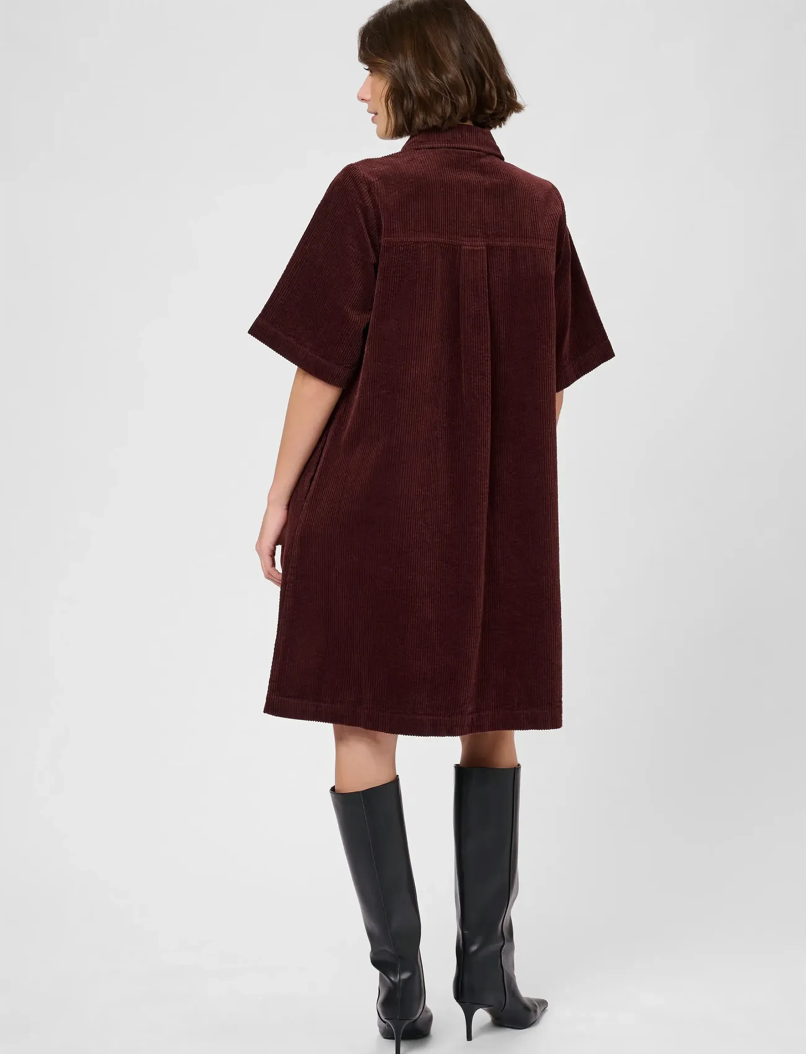 Culture - CUbaela Klay Dress - skjortekjoler - bitter chocolate - 4