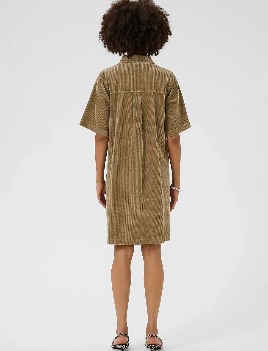 Culture - CUbaela Klay Dress - skjortklänningar - timber wolf - 4