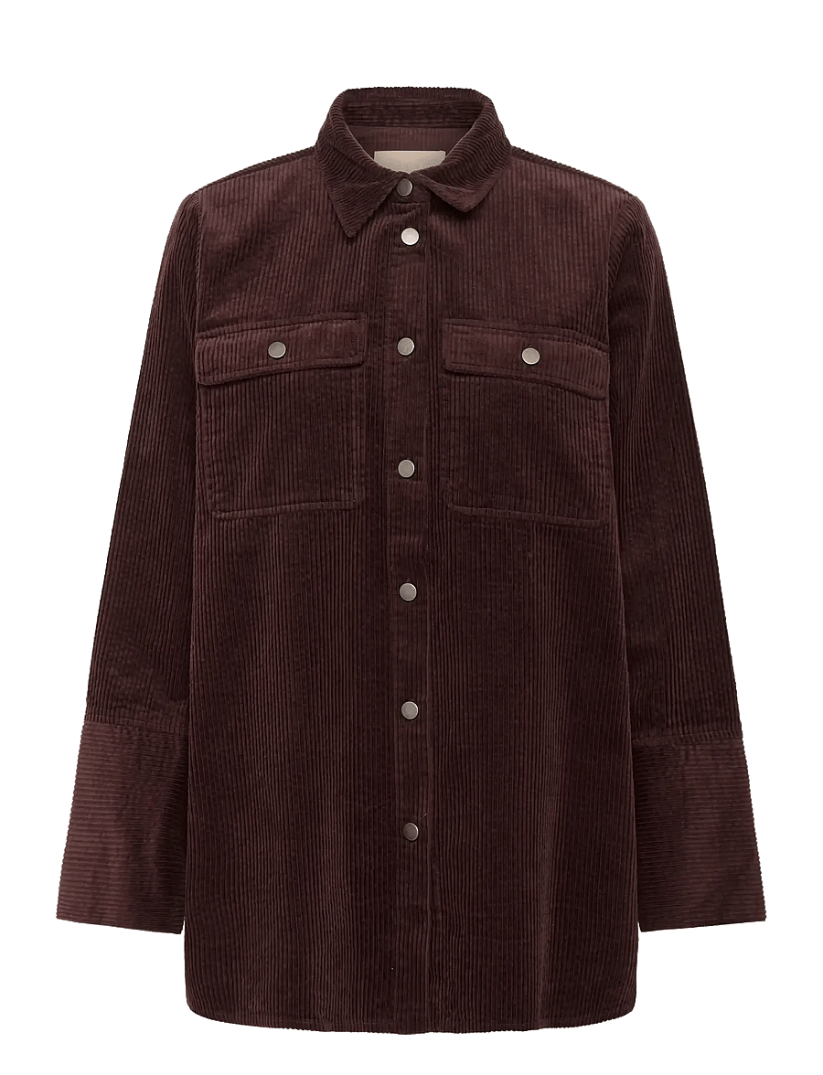 Culture - CUbaela Klay Shirt Jacket - overshirts - bitter chocolate - 1
