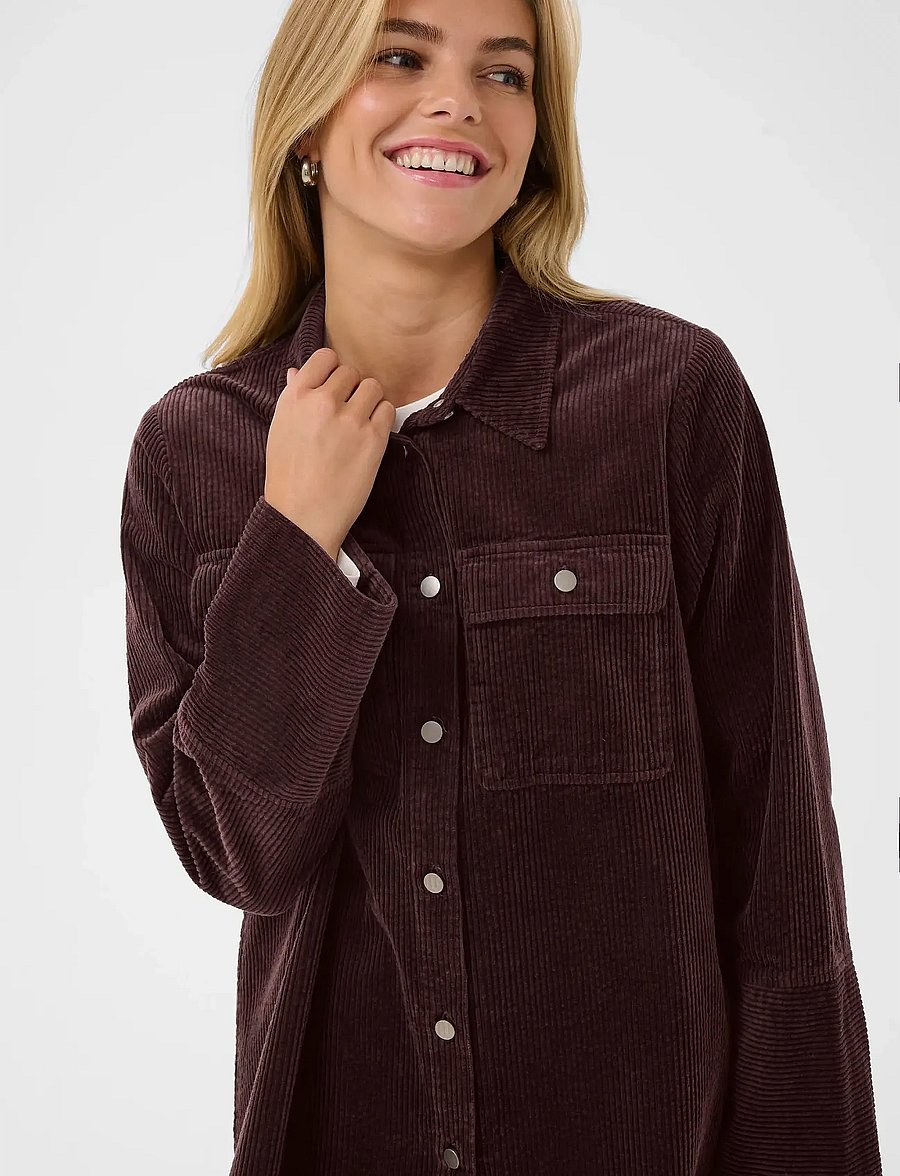 Culture - CUbaela Klay Shirt Jacket - overshirts - bitter chocolate - 5