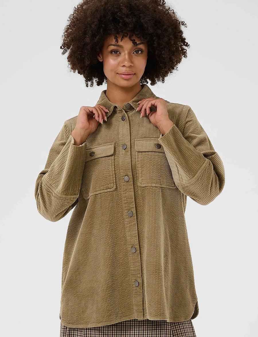 Culture - CUbaela Klay Shirt Jacket - overshirts - timber wolf - 0