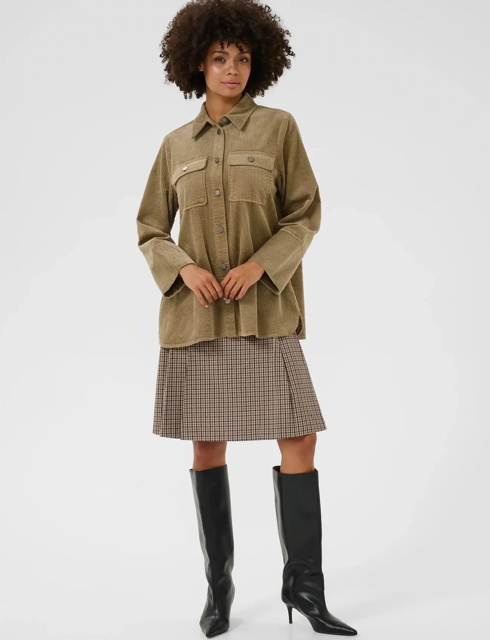 Culture - CUbaela Klay Shirt Jacket - overshirts - timber wolf - 3