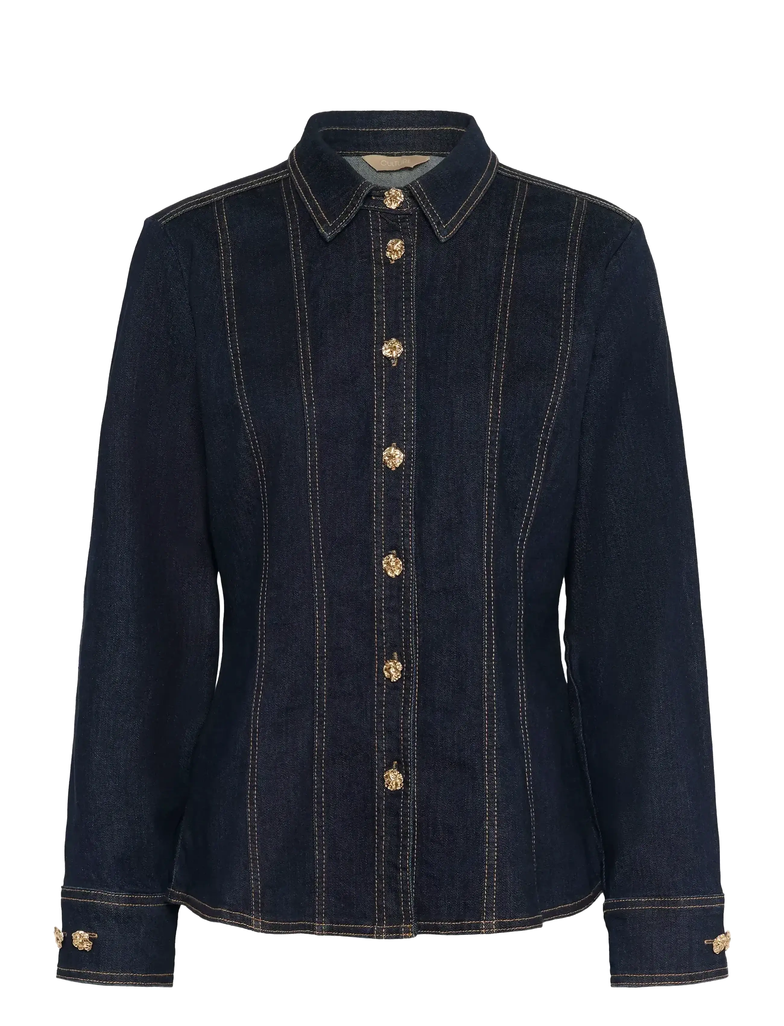 CULTURE Cubobbie Denim Shirt Navy - S - Damen