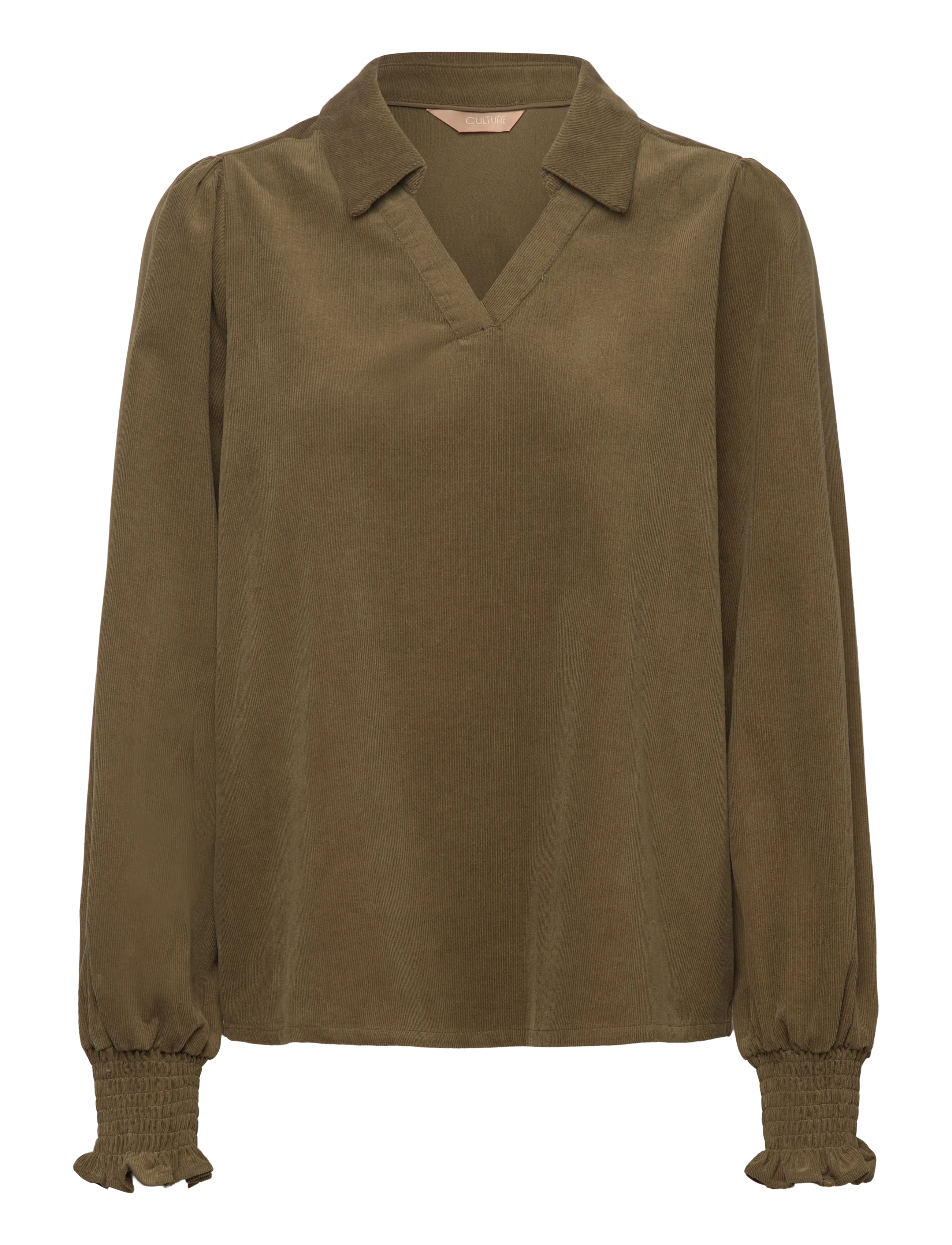 Culture Curhaena Blouse, L, Blouses, Grün - Long-sleeved, Frauen