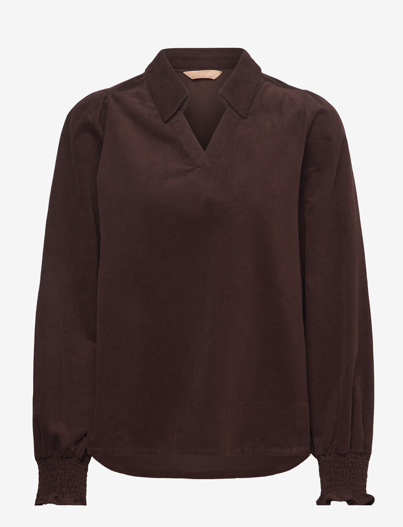 Culture - CUrhaena Blouse - long sleeved blouses - coffee bean - 0