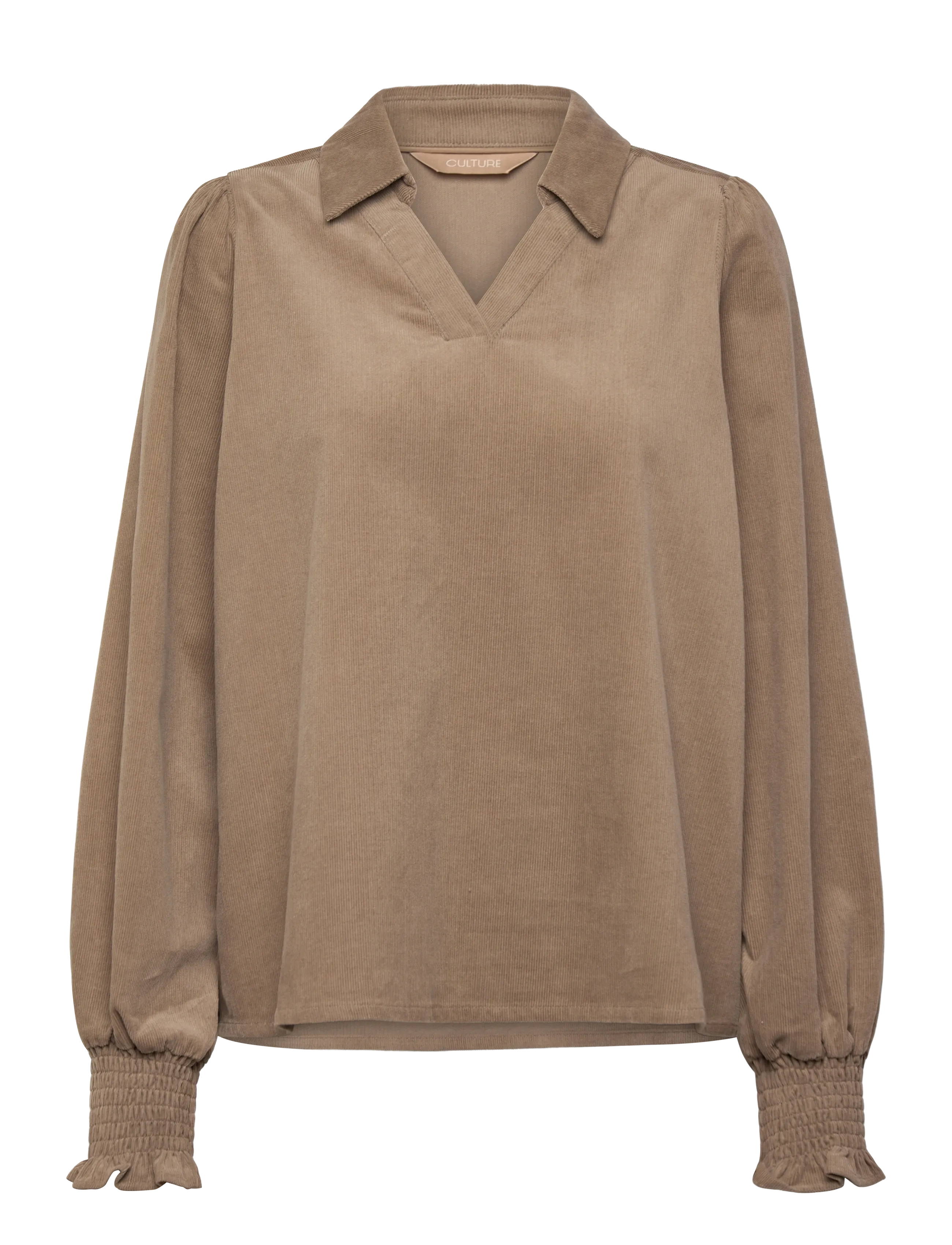 Culture CUrhaena Blouse - Blusar - TIMBER WOLF / beige