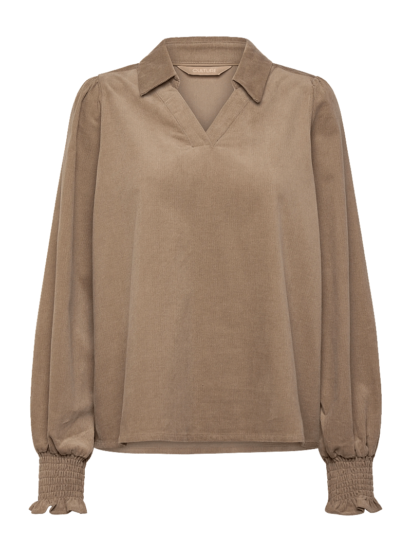 Culture - CUrhaena Blouse - langærmede bluser - timber wolf - 0