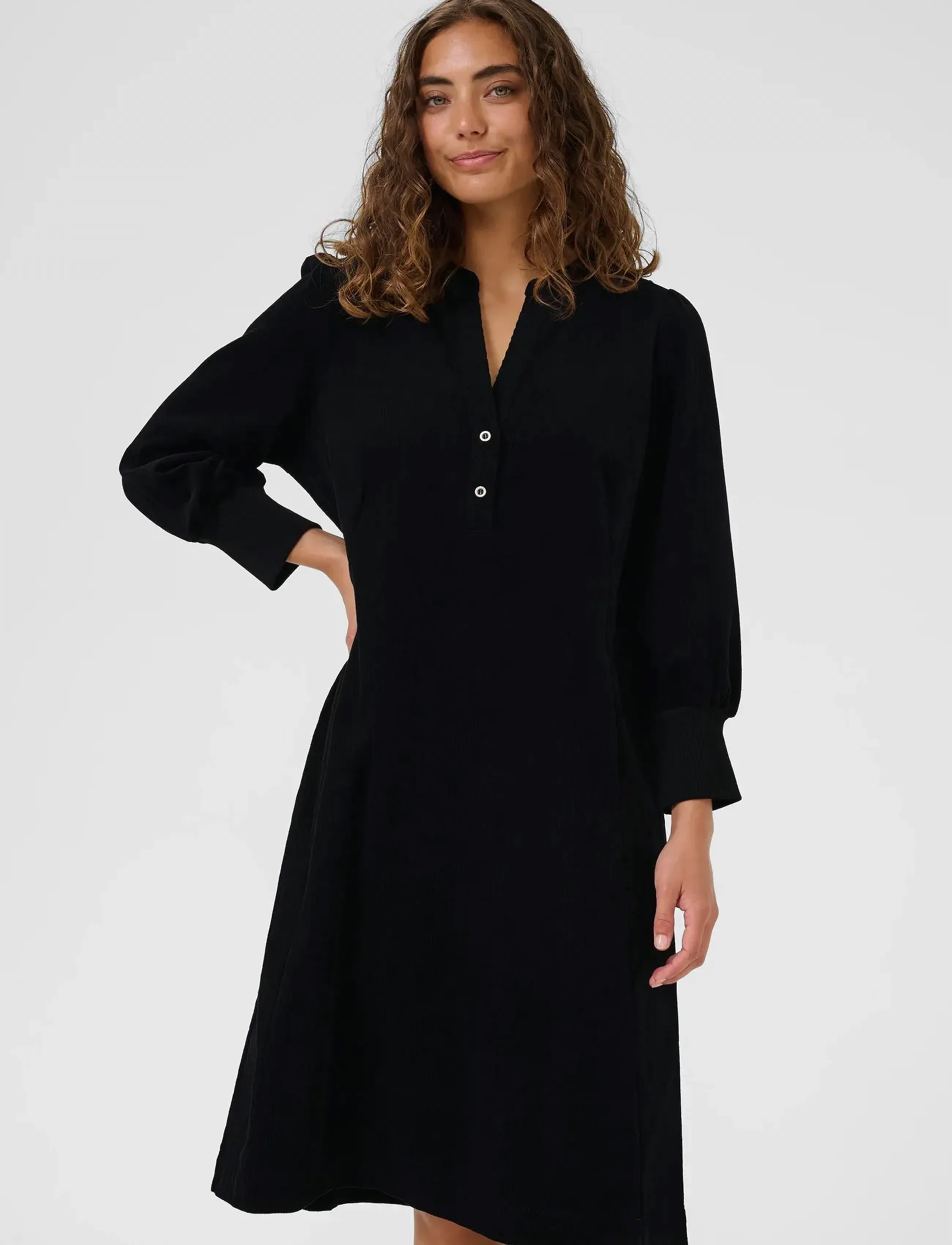 Culture Curhaena Dress, XXL, Black, Kjoler > Knælange Og Midi, Dame