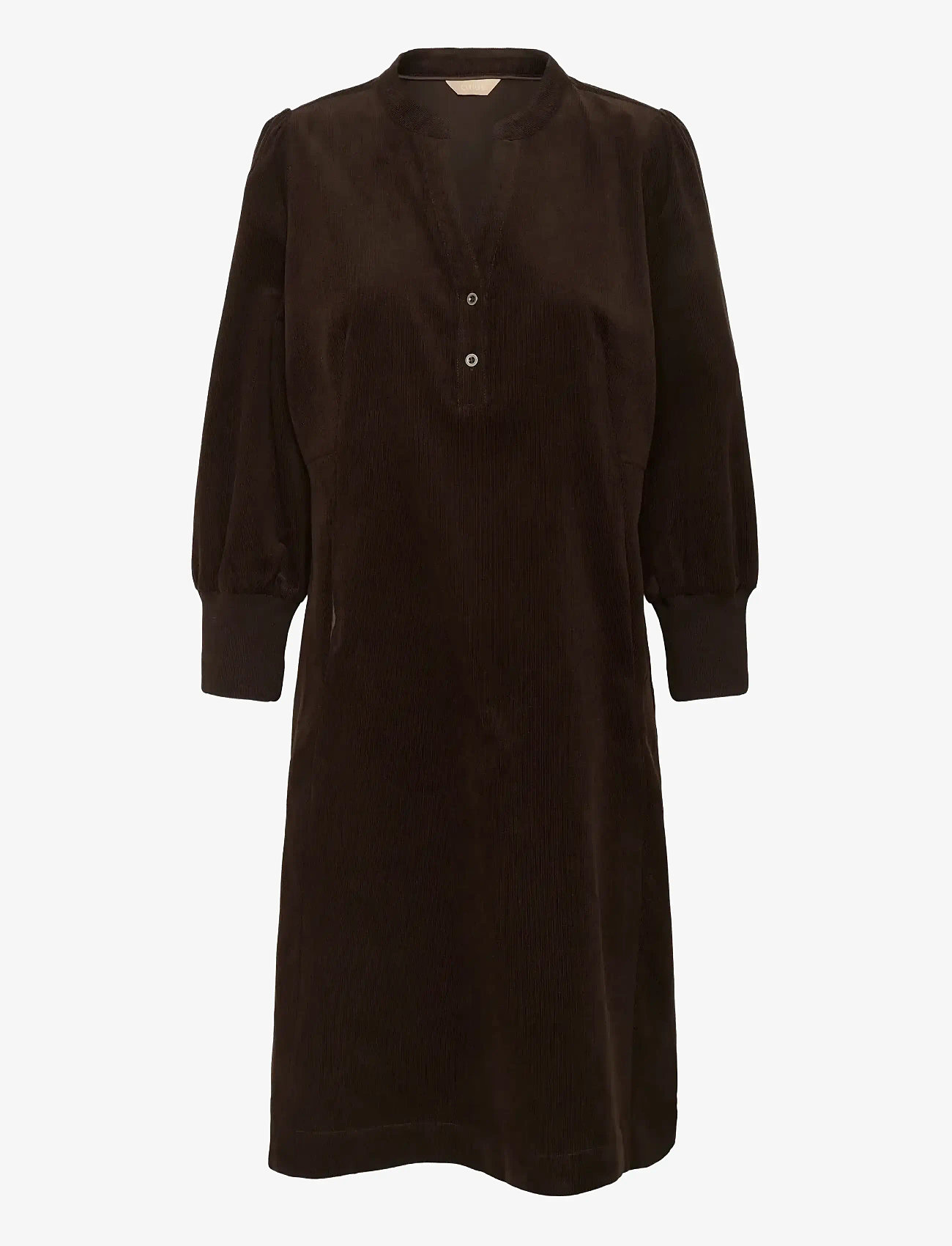 Culture - CUrhaena Dress - skjortklänningar - coffee bean - 1
