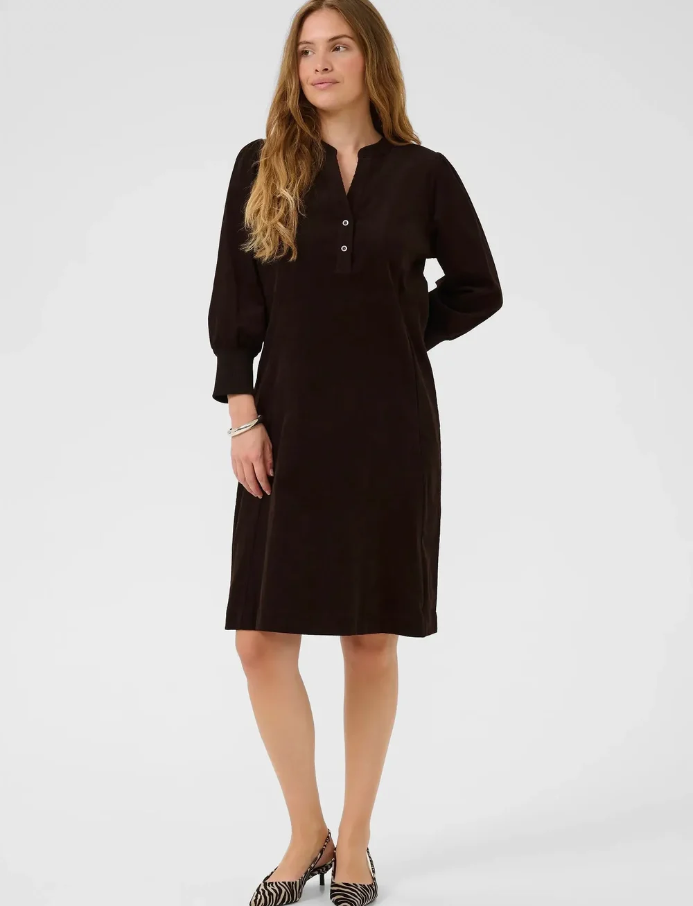 Culture - CUrhaena Dress - skjortklänningar - coffee bean - 3