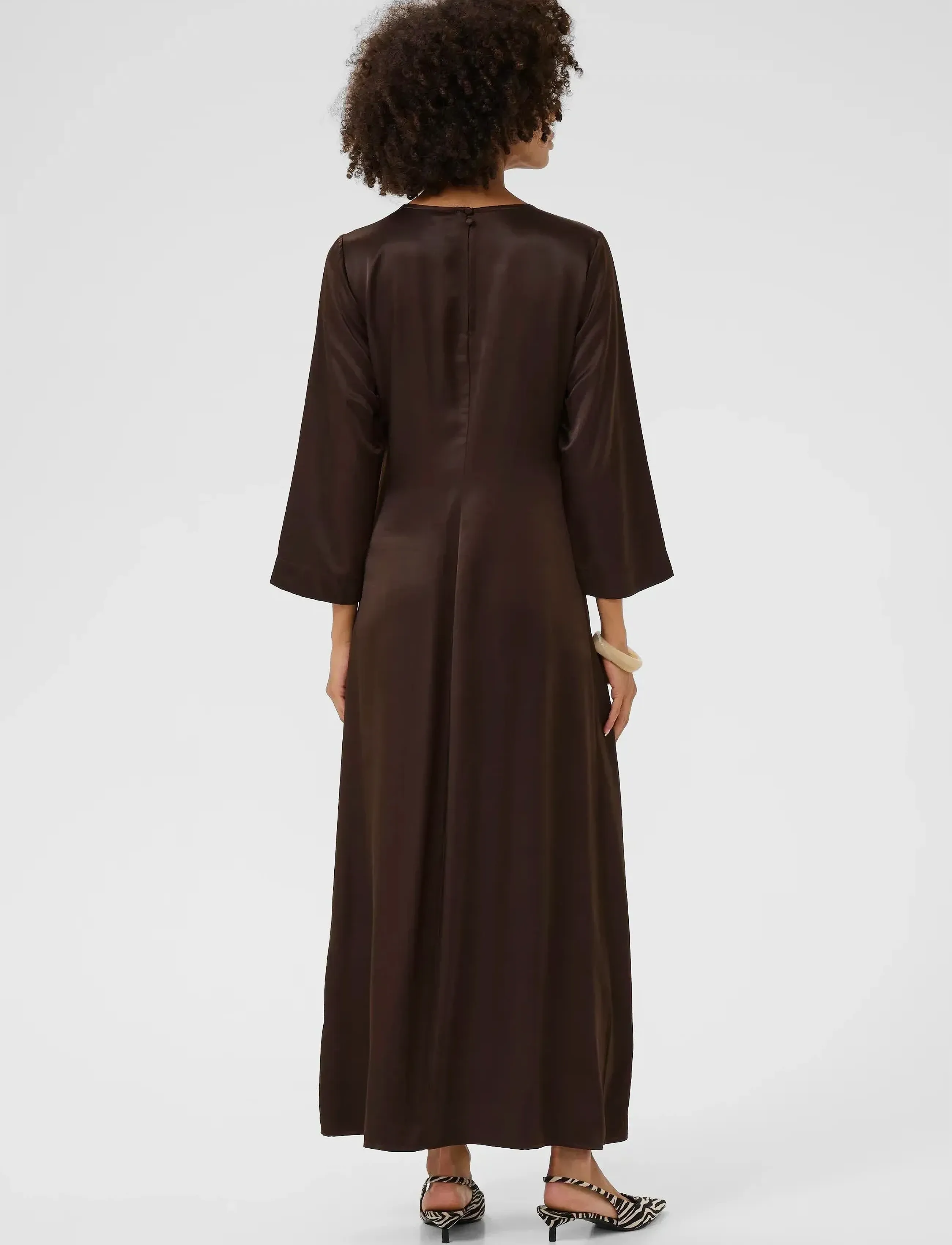 Culture - CUmollie Dress - midikleidid - coffee bean - 3