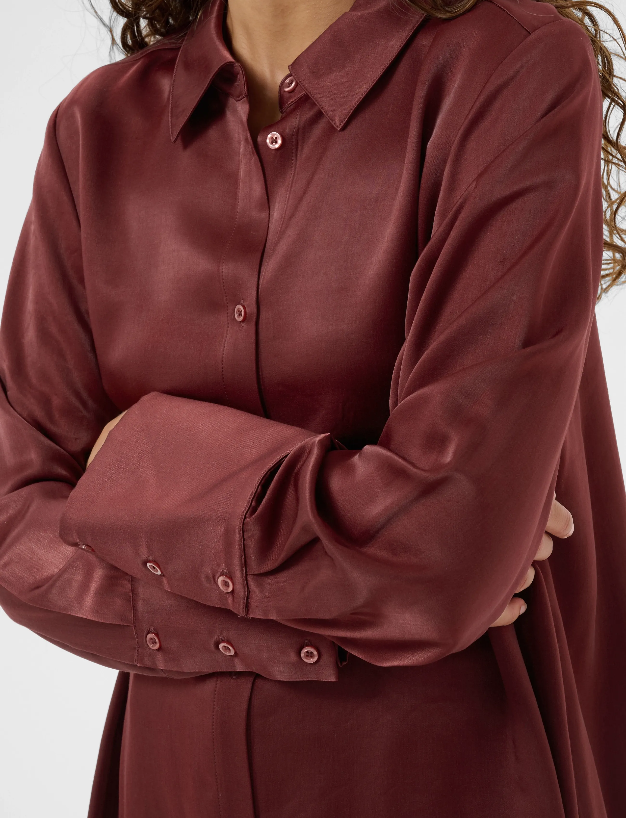 Culture - CUmollie Shirt - long-sleeved shirts - chocolate truffle - 5