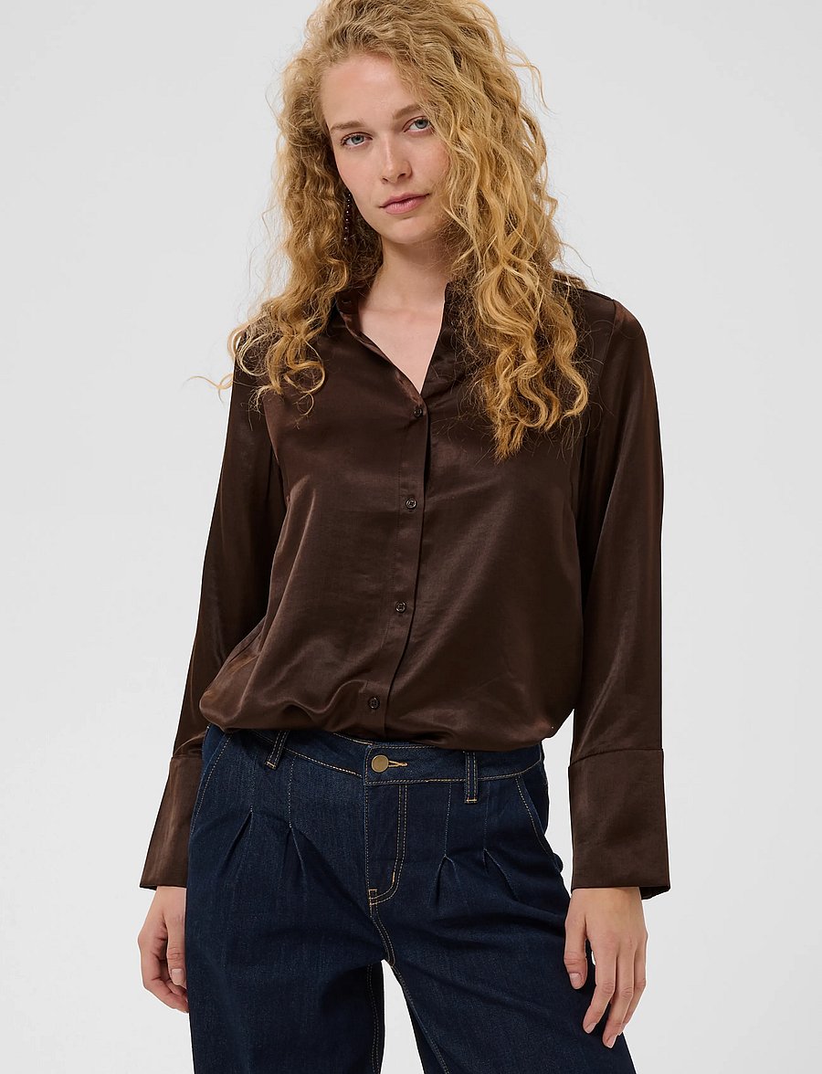 Culture - CUmollie Shirt - langærmede skjorter - coffee bean - 2