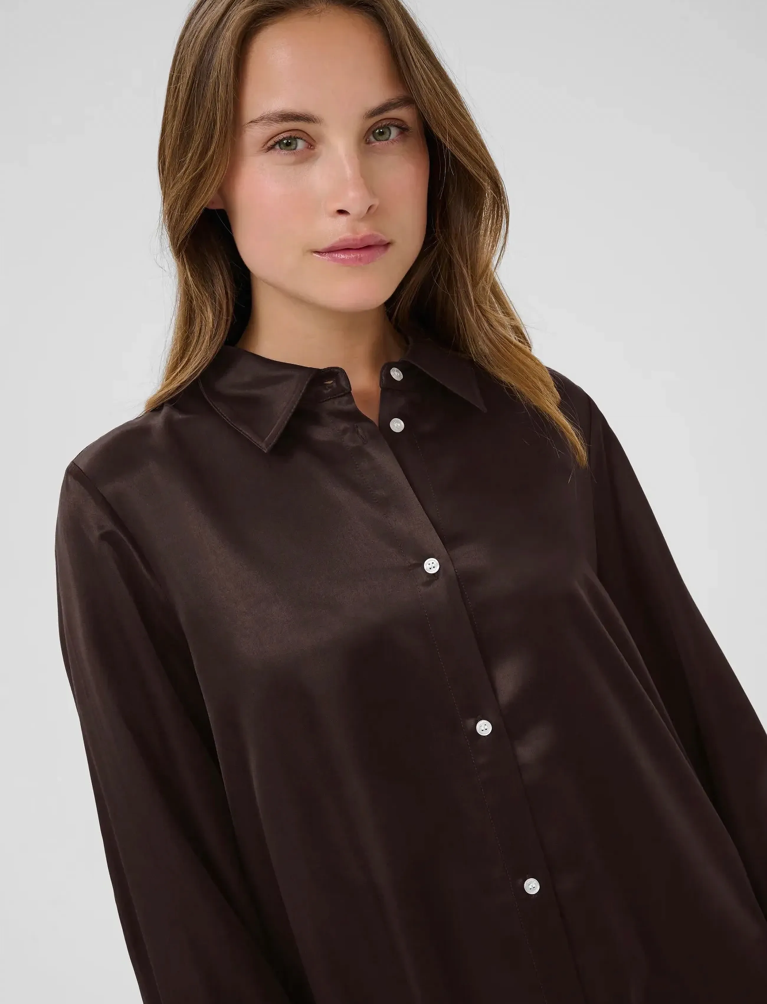 Culture - CUmollie Shirt - pitkähihaiset kauluspaidat - coffee bean - 5