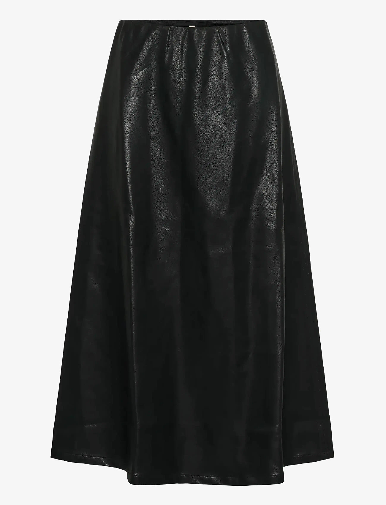 Culture CUlilli PU Skirt - Midi skirts - BLACK / black