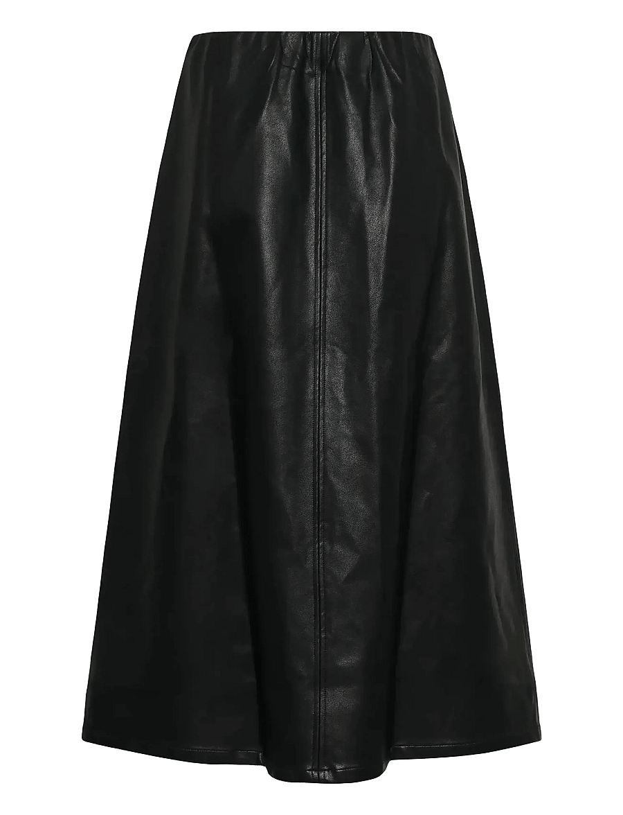 Culture - CUlilli PU Skirt - midi nederdele - black - 2