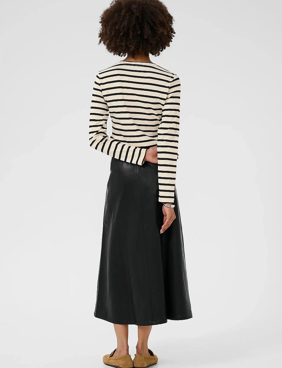 Culture - CUlilli PU Skirt - midi nederdele - black - 4