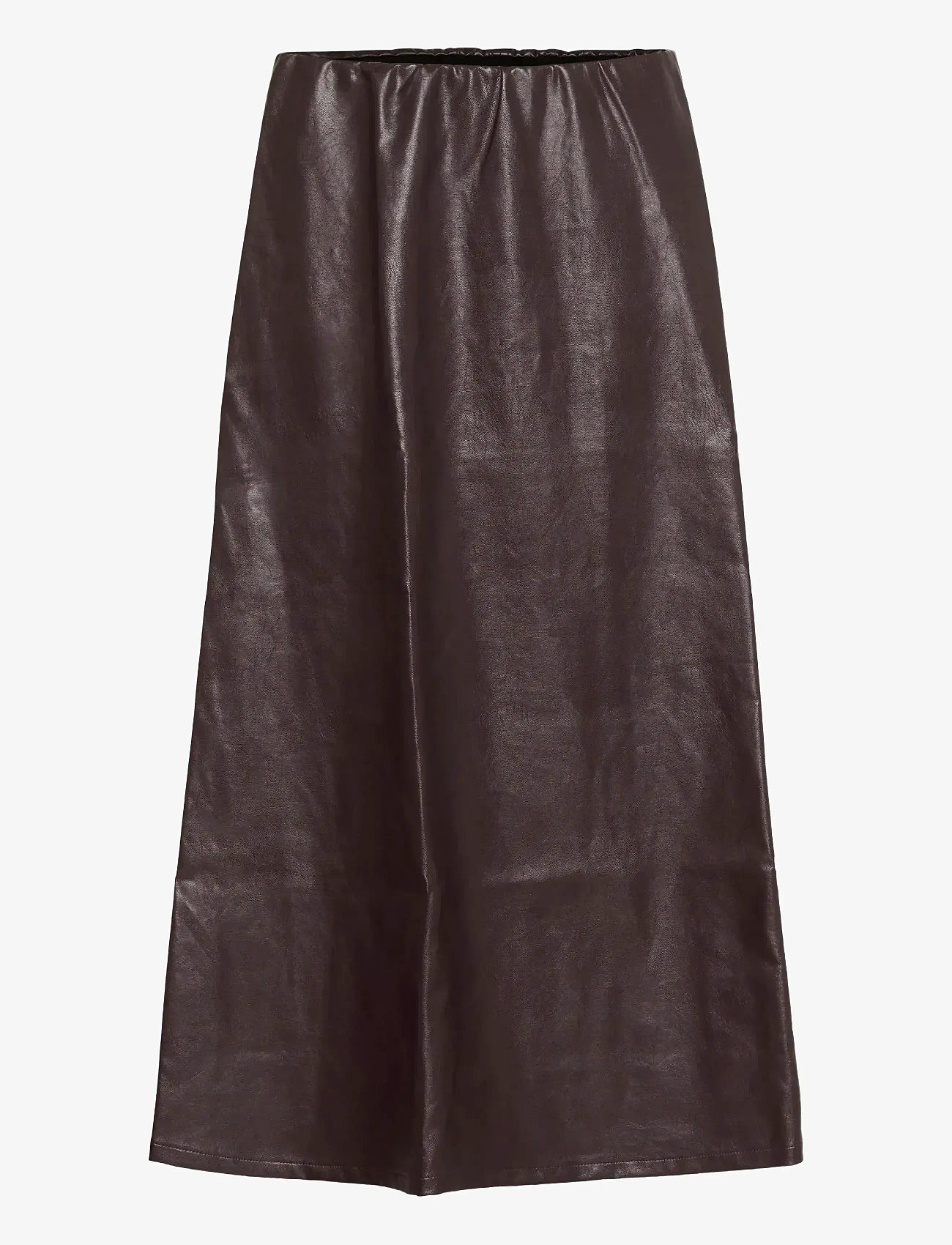Culture - CUlilli PU Skirt - midi kjolar - decadent chocolate - 0