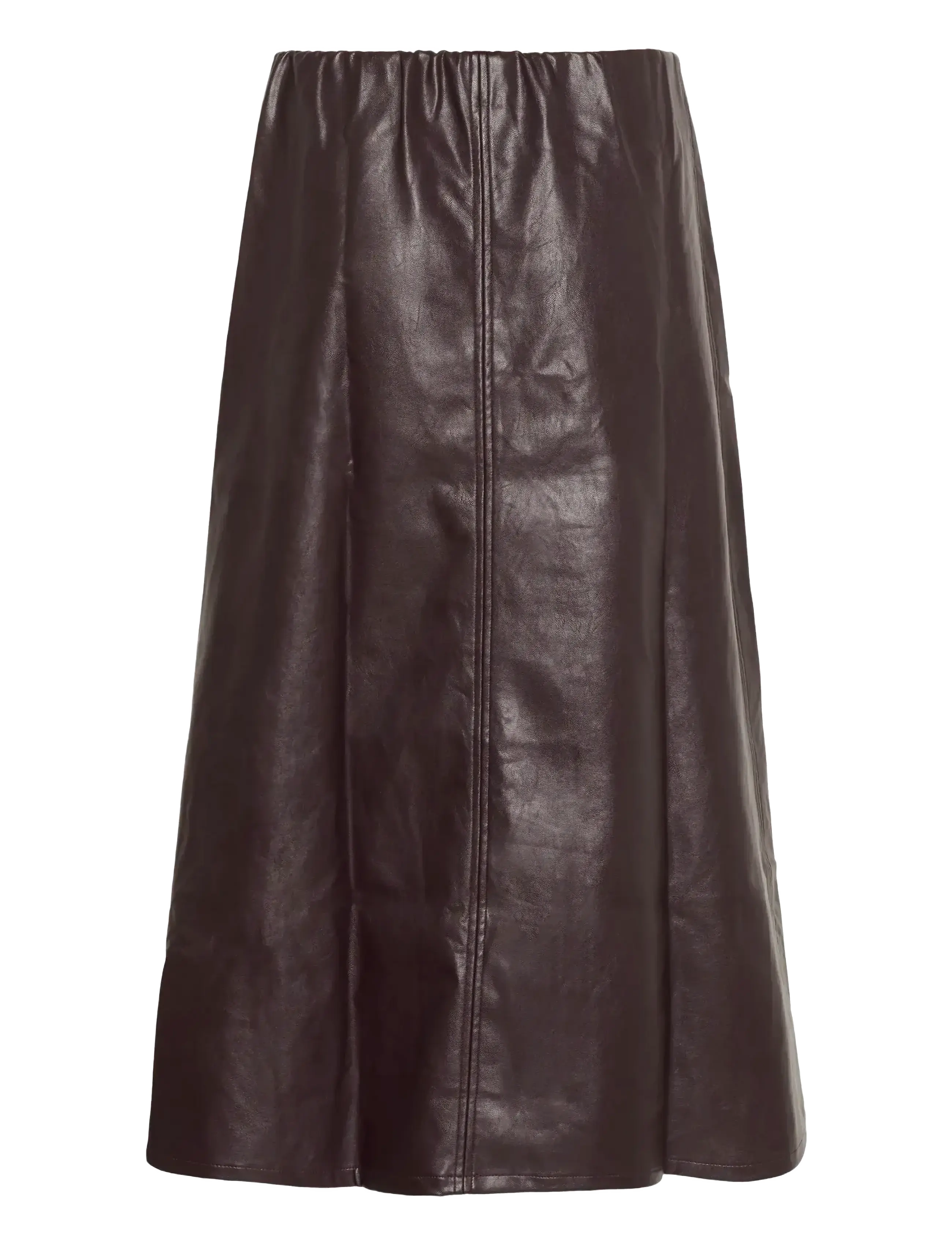 Culture - CUlilli PU Skirt - midi nederdele - decadent chocolate - 1