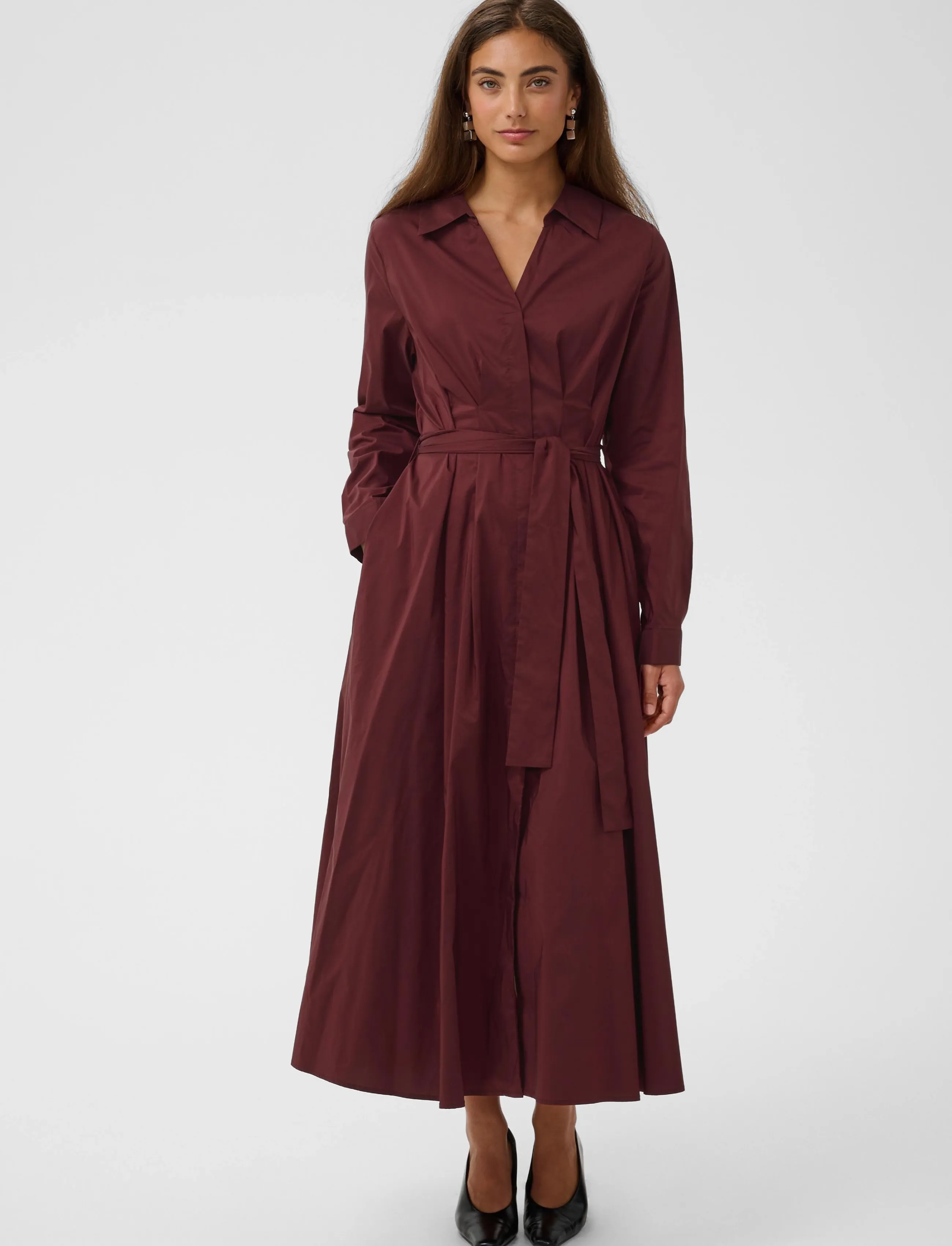Culture - CUelna Antoinett Dress - paitamekot - chocolate truffle - 2