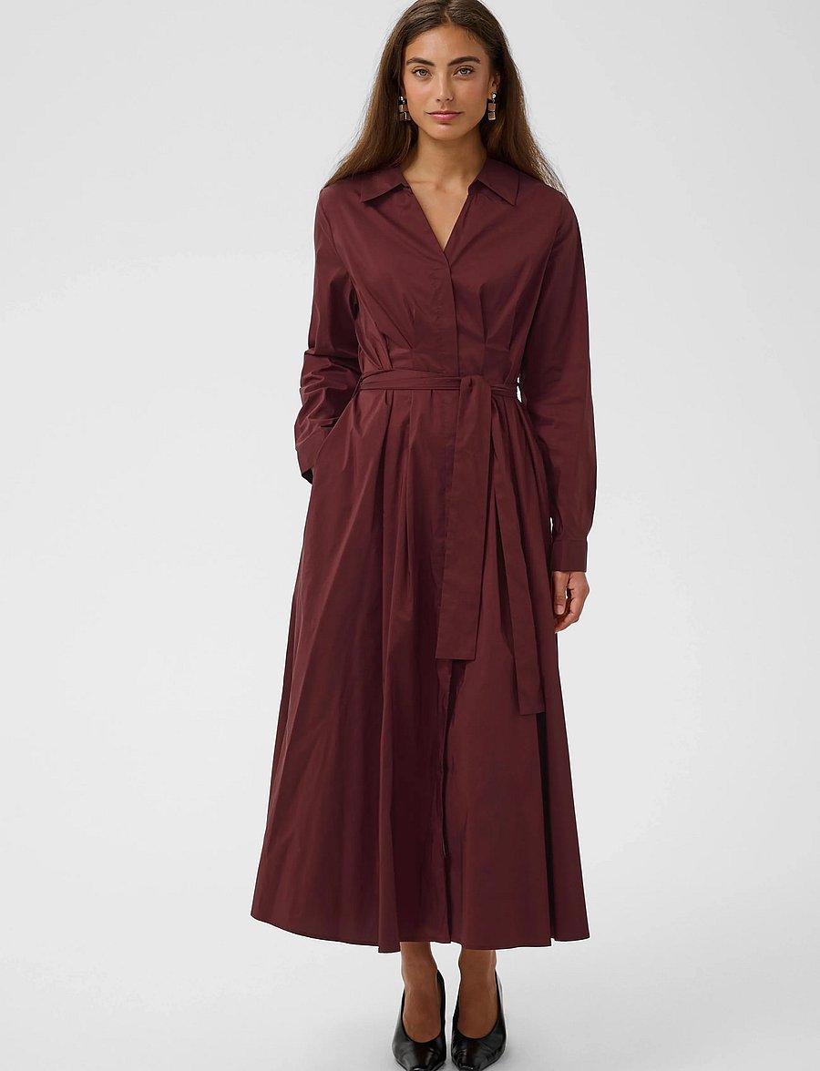 Culture - CUelna Antoinett Dress - skjortekjoler - chocolate truffle - 2