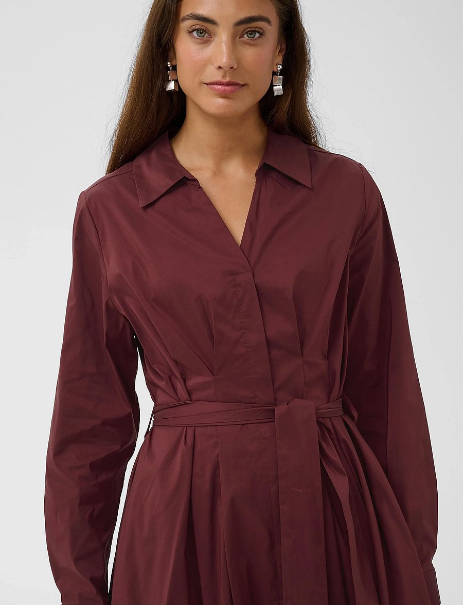 Culture - CUelna Antoinett Dress - skjortekjoler - chocolate truffle - 4