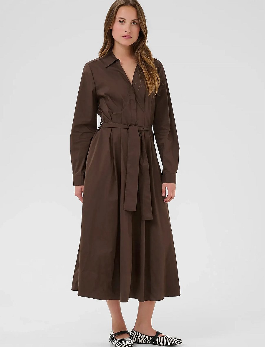 Culture - CUelna Antoinett Dress - hemdkleider - coffee bean - 0