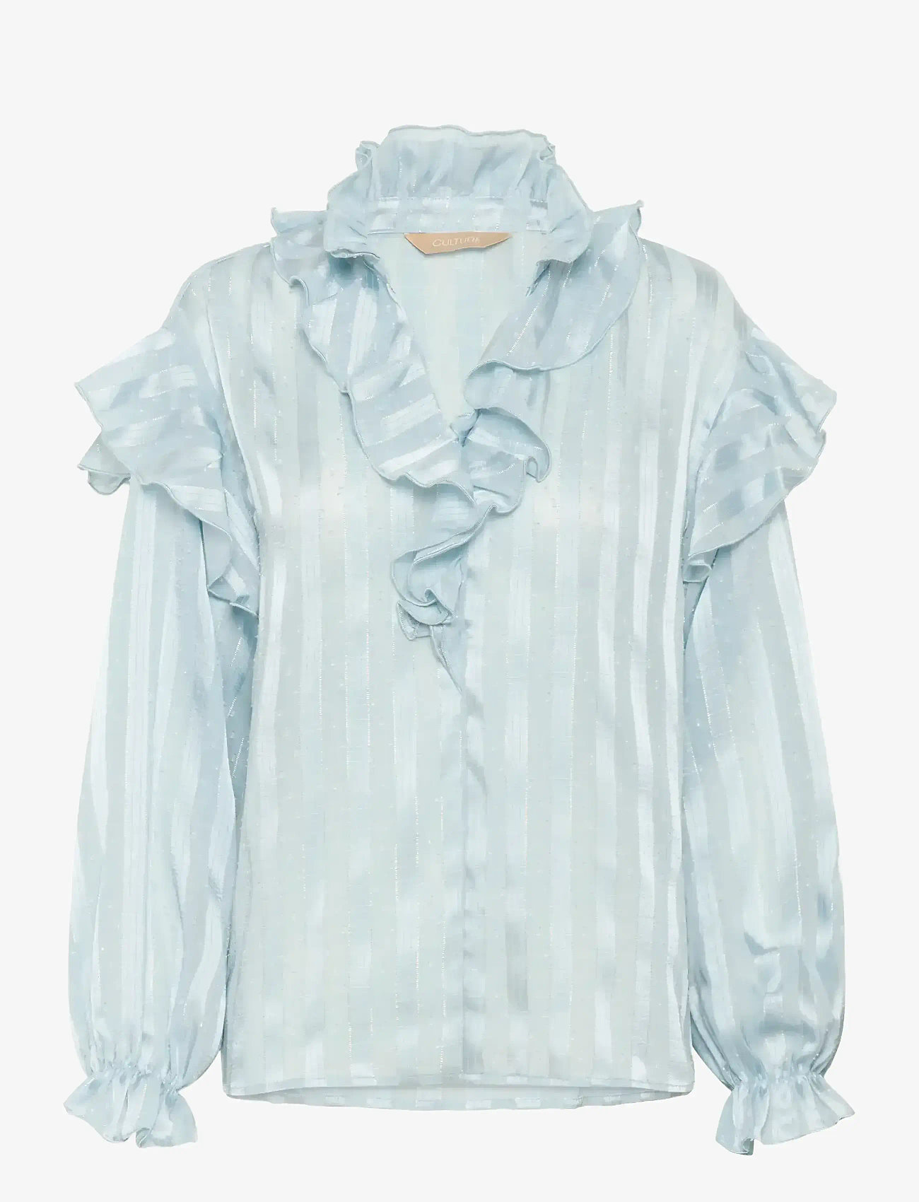 Culture - CUflowy Blouse - langærmede bluser - serenity - 1