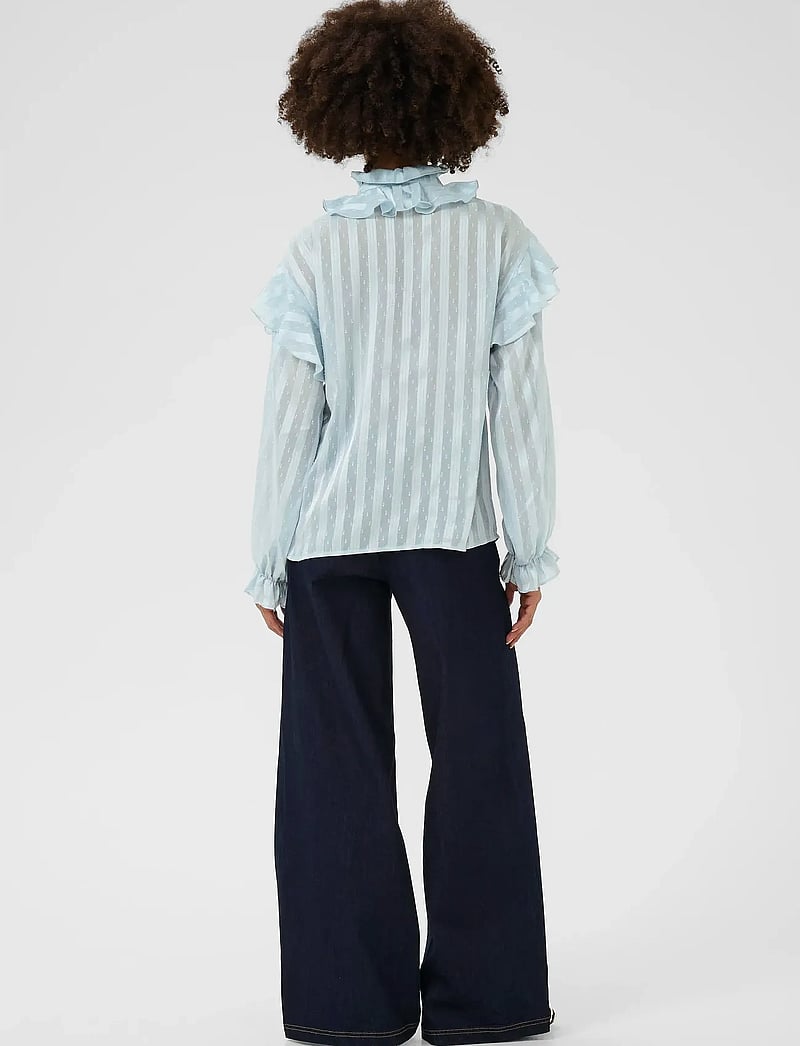 Culture - CUflowy Blouse - langærmede bluser - serenity - 4