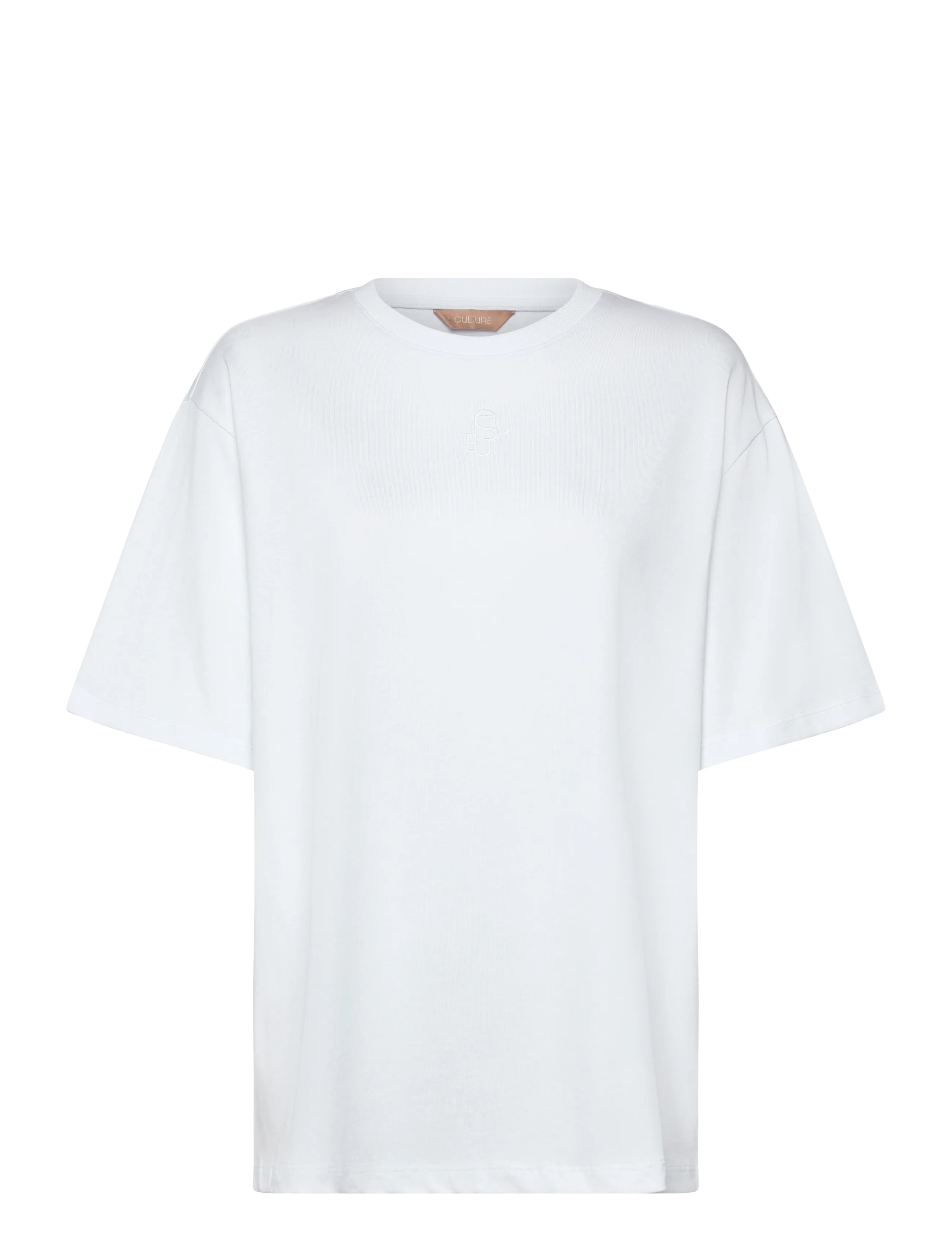 Culture Cudavina Alfie T-Shirt, S, White, T-Shirts & Toppe > Kortærmede, Dame