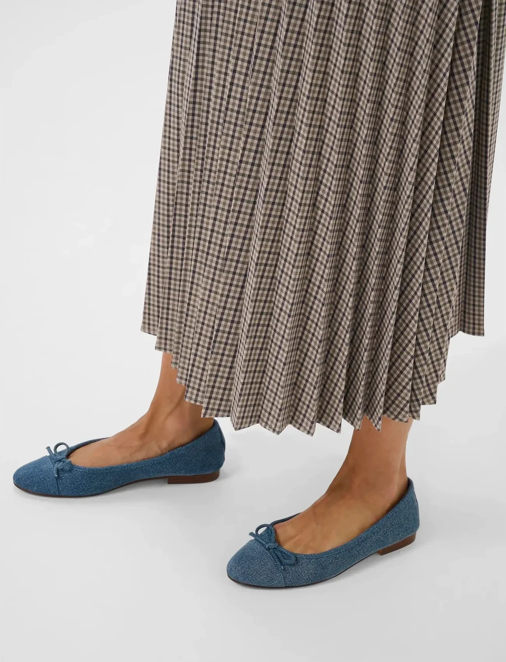 Culture - CUchecka long Skirt - plisserade kjolar - brown check - 5