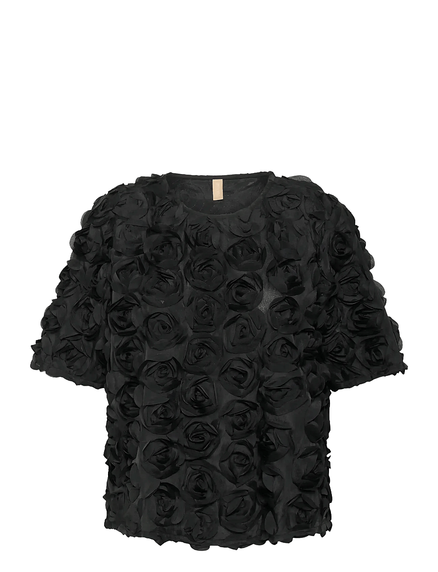 Culture - CUcebrine SS Blouse - kurzärmelige blusen - black - 1