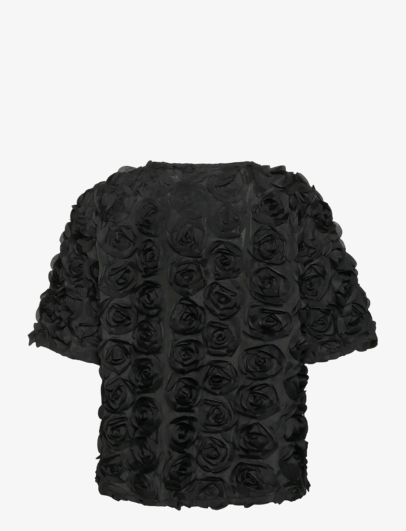 Culture - CUcebrine SS Blouse - kortærmede bluser - black - 2