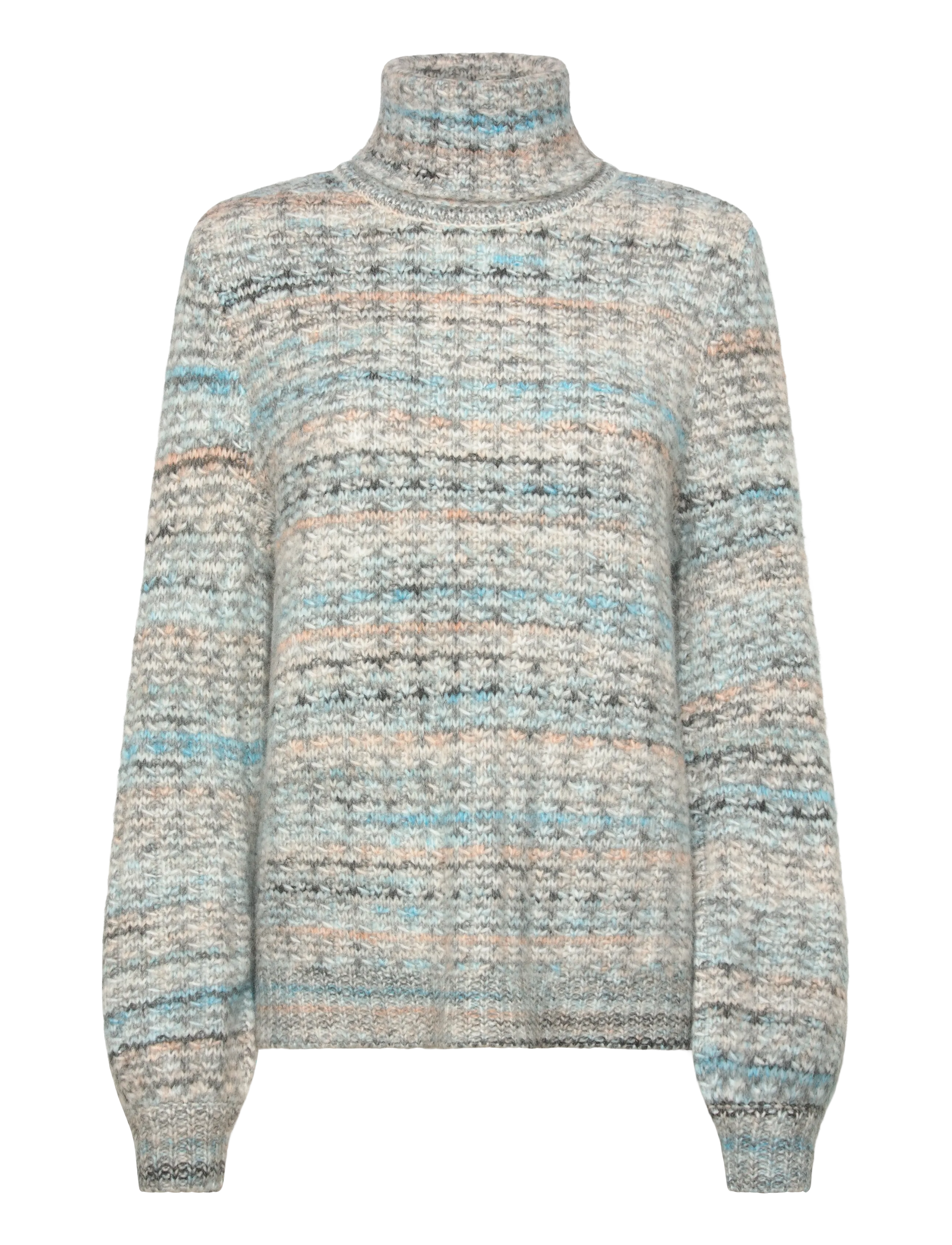 Culture CUmarble Rollneck - Rollkragenpullover - GREY/BLUE MIX / multi