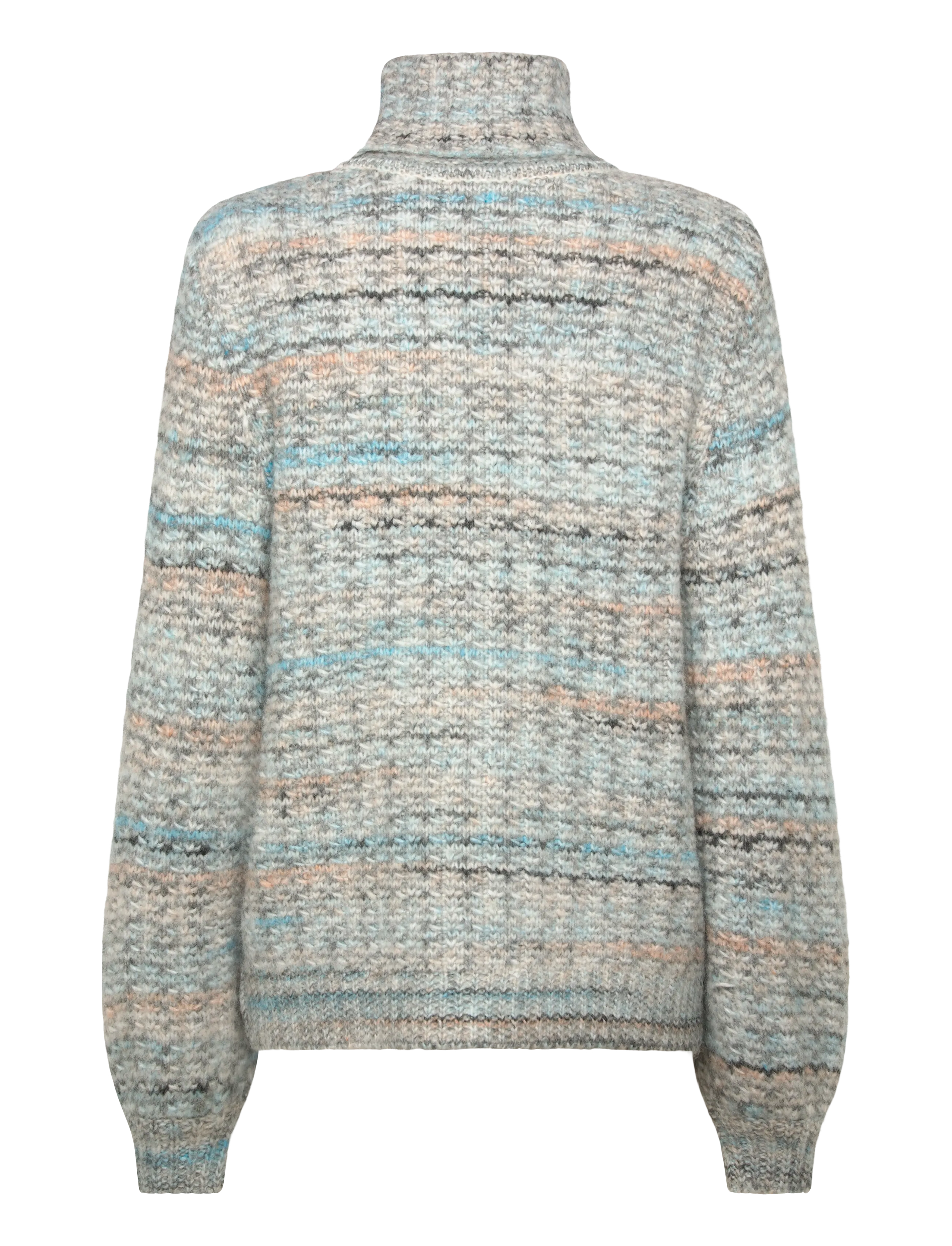 Culture - CUmarble Rollneck - striktrøjer - grey/blue mix - 1