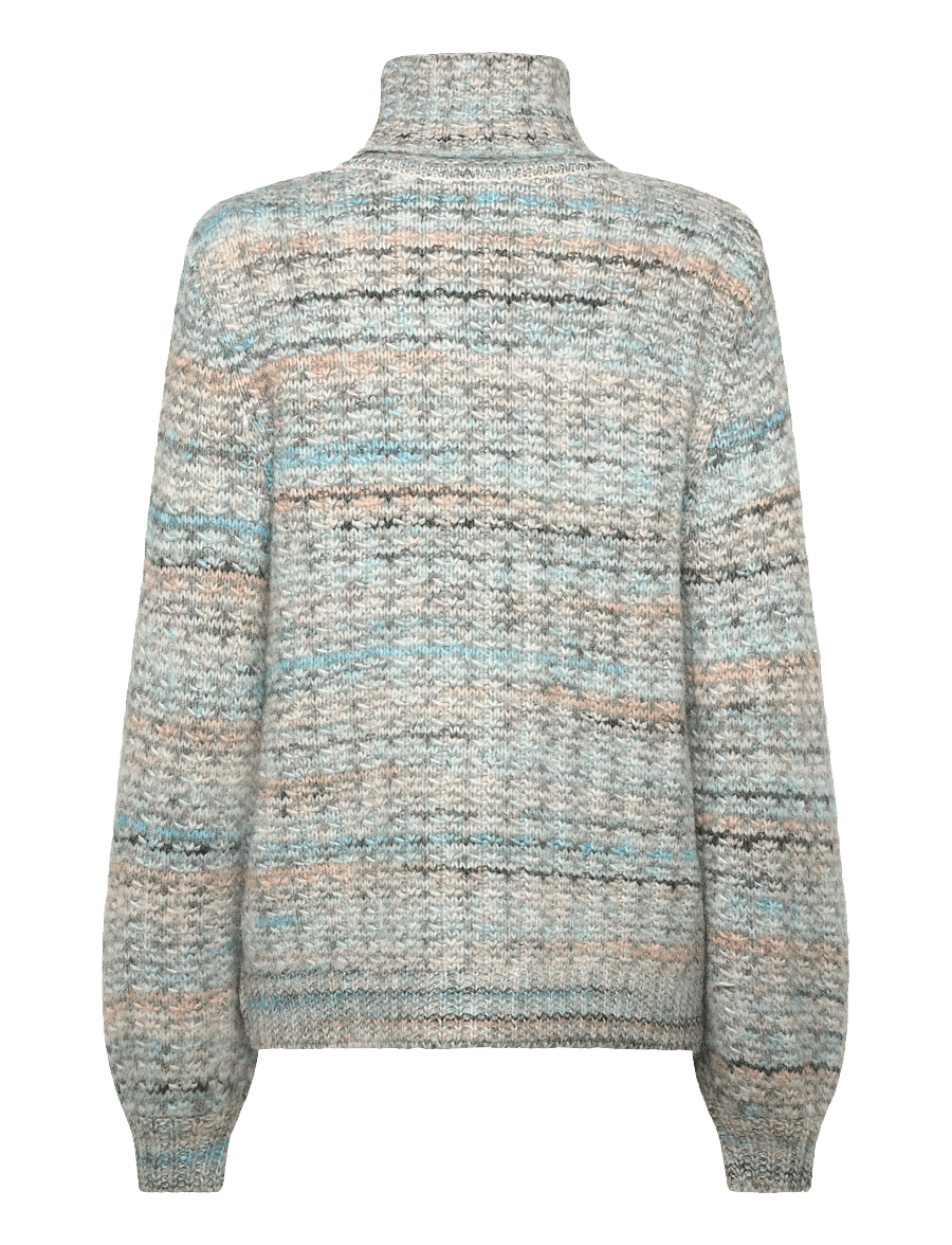 Culture - CUmarble Rollneck - striktrøjer - grey/blue mix - 1