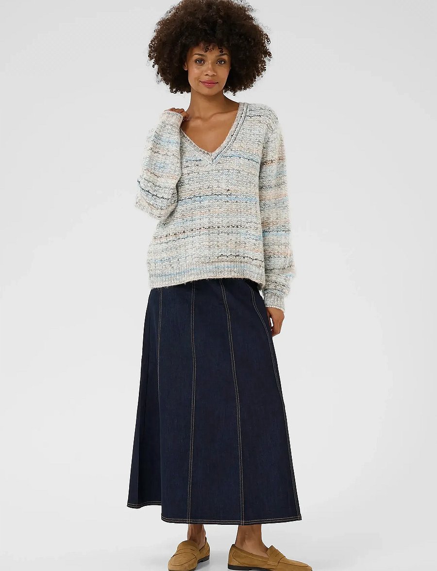 Culture - CUmarble Pullover - pullover - grey/blue mix - 3