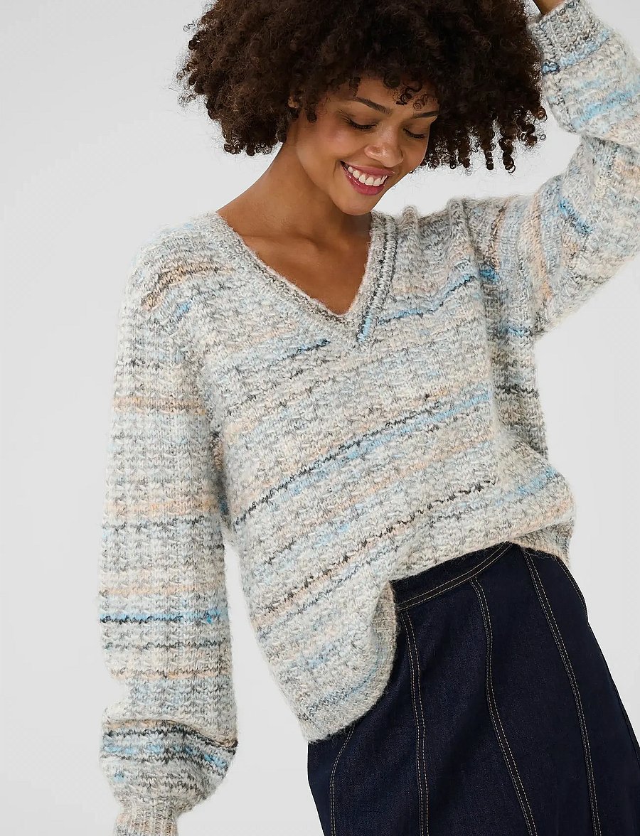Culture - CUmarble Pullover - pullover - grey/blue mix - 5