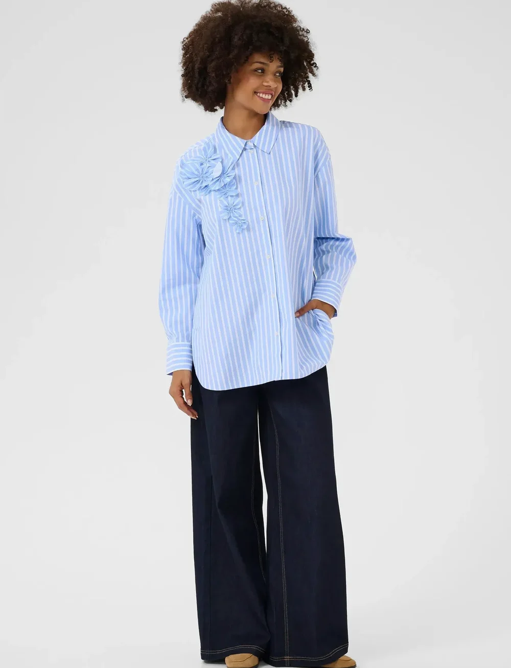 Culture - CUlora Shirt - langärmlige hemden - blue/white stripe - 3