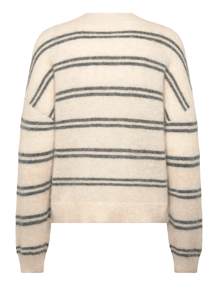 Culture - CUbernie Cacheia Pullover - pullover - whitecap melange/grey stripes - 1